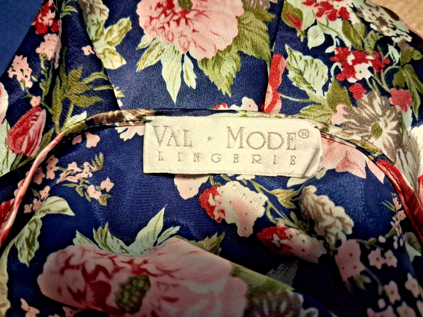 Val Mode Vintage Lingerie Robe Floral Womens Medium M