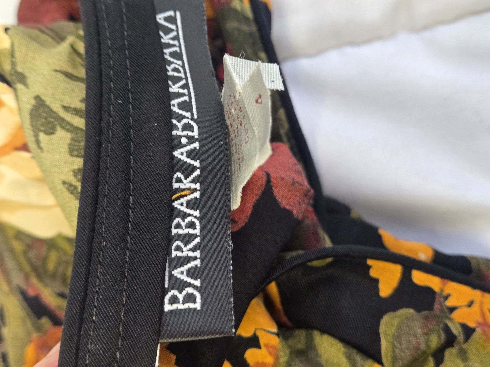 Vtg 80’s Boho Sz 4 Designer BARBARA BARBARA Floral Indie Buttons Dress Retro