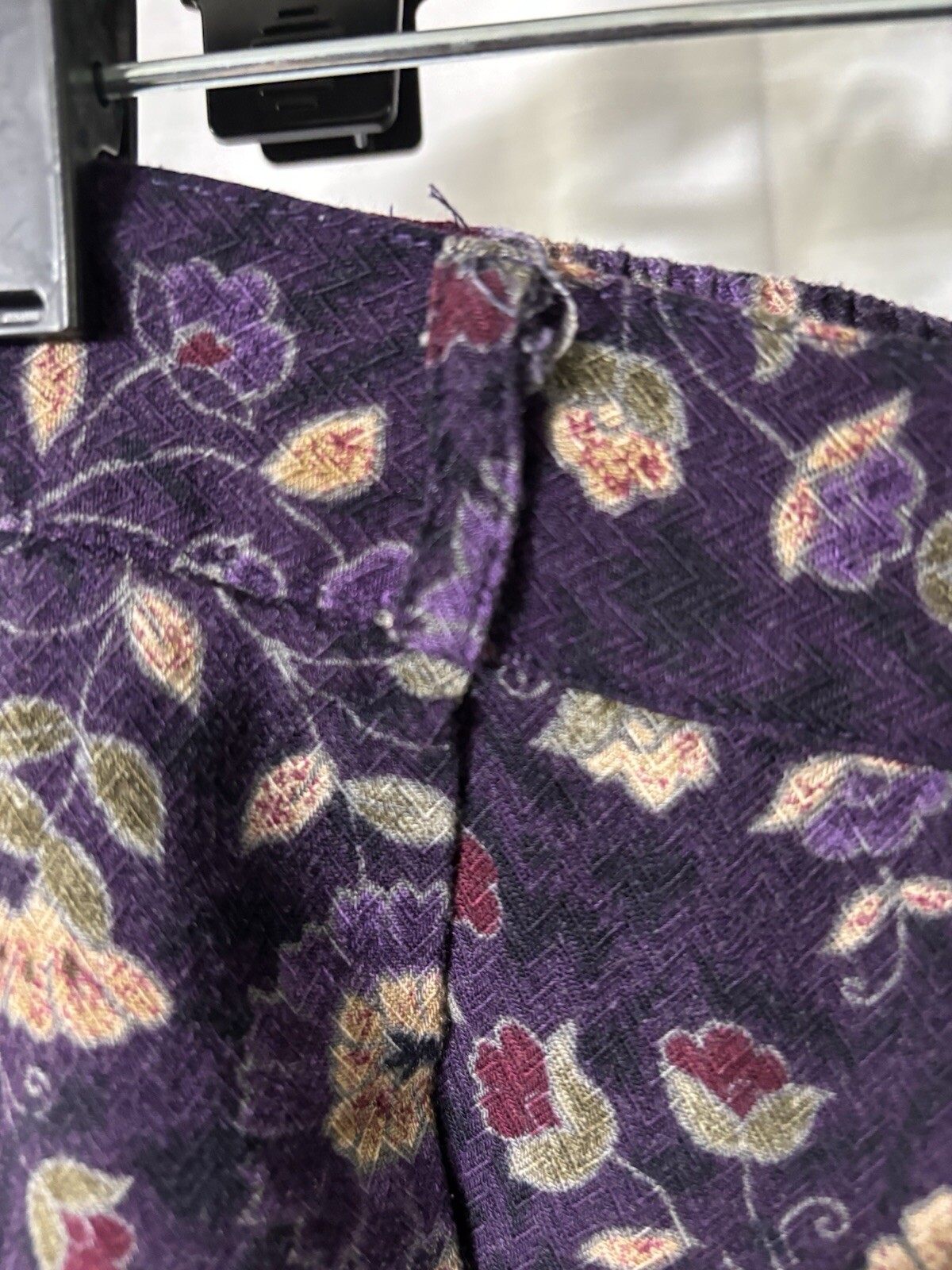 Y2K Boho Cottagecore Purple Flowers Rayon maxi Sag Harbor Skirt Women’s L