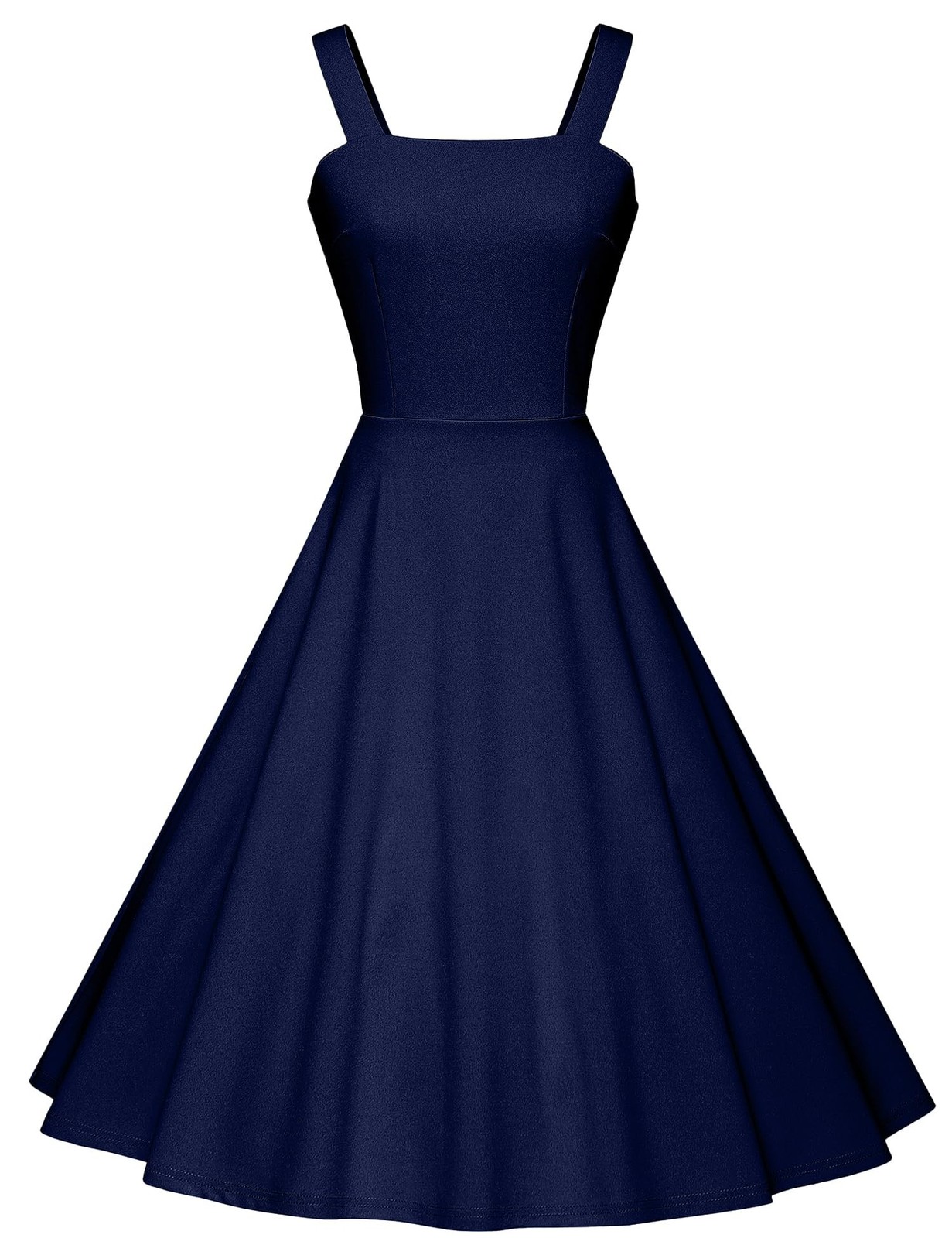 1950s Dresses for Women Vintage Goth Swing Cocktail Dress with Pockets and Ch…