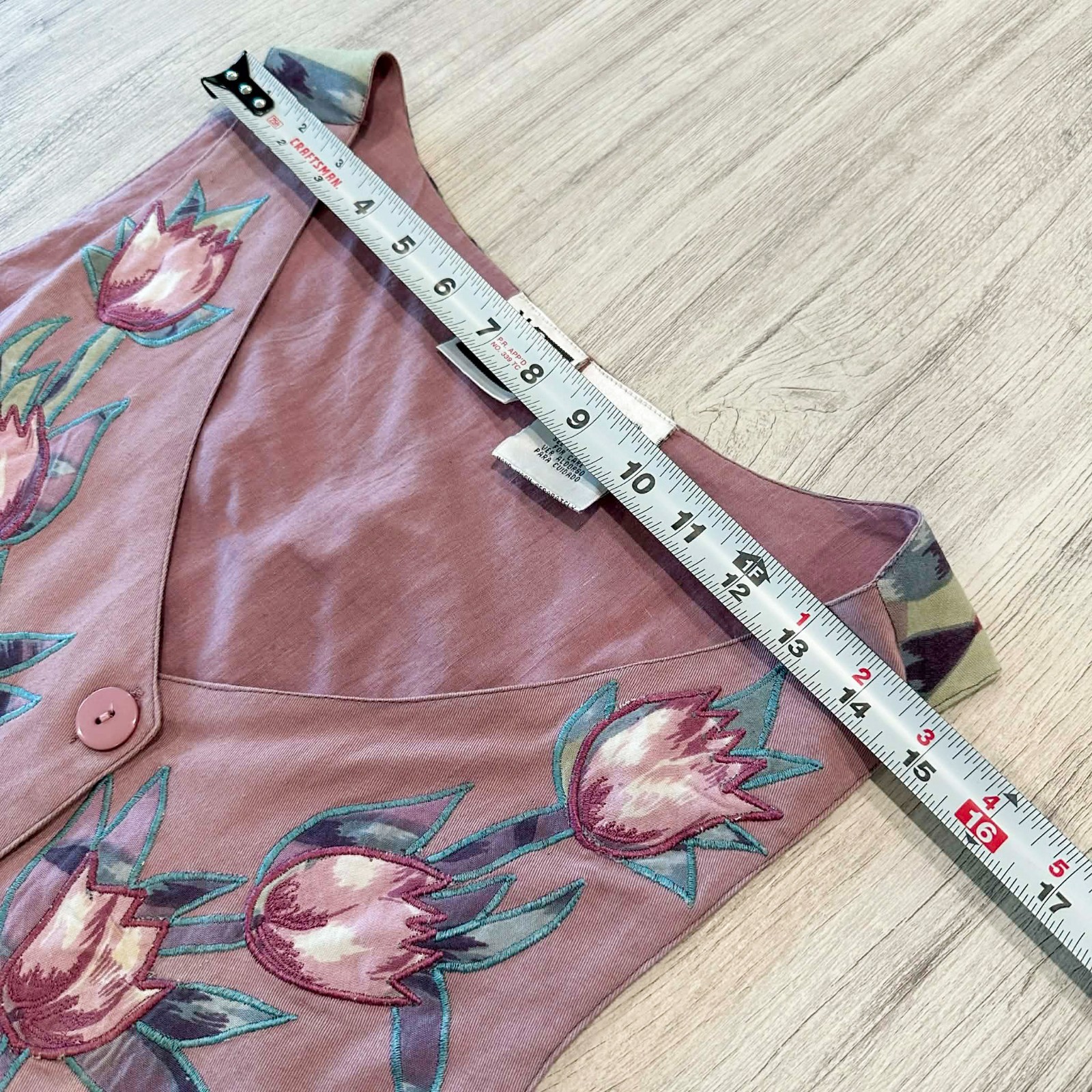 Vintage Phool 2 Piece Set Women’s L Floral Tulip Vest Skirt Boho Hippie Y2K Sz L
