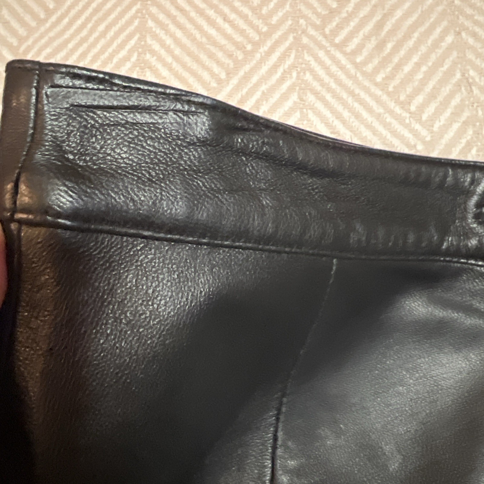 MARDINI Black REAL Leather Lined Pencil Skirt NWT Pinup Retro Goth Vintage