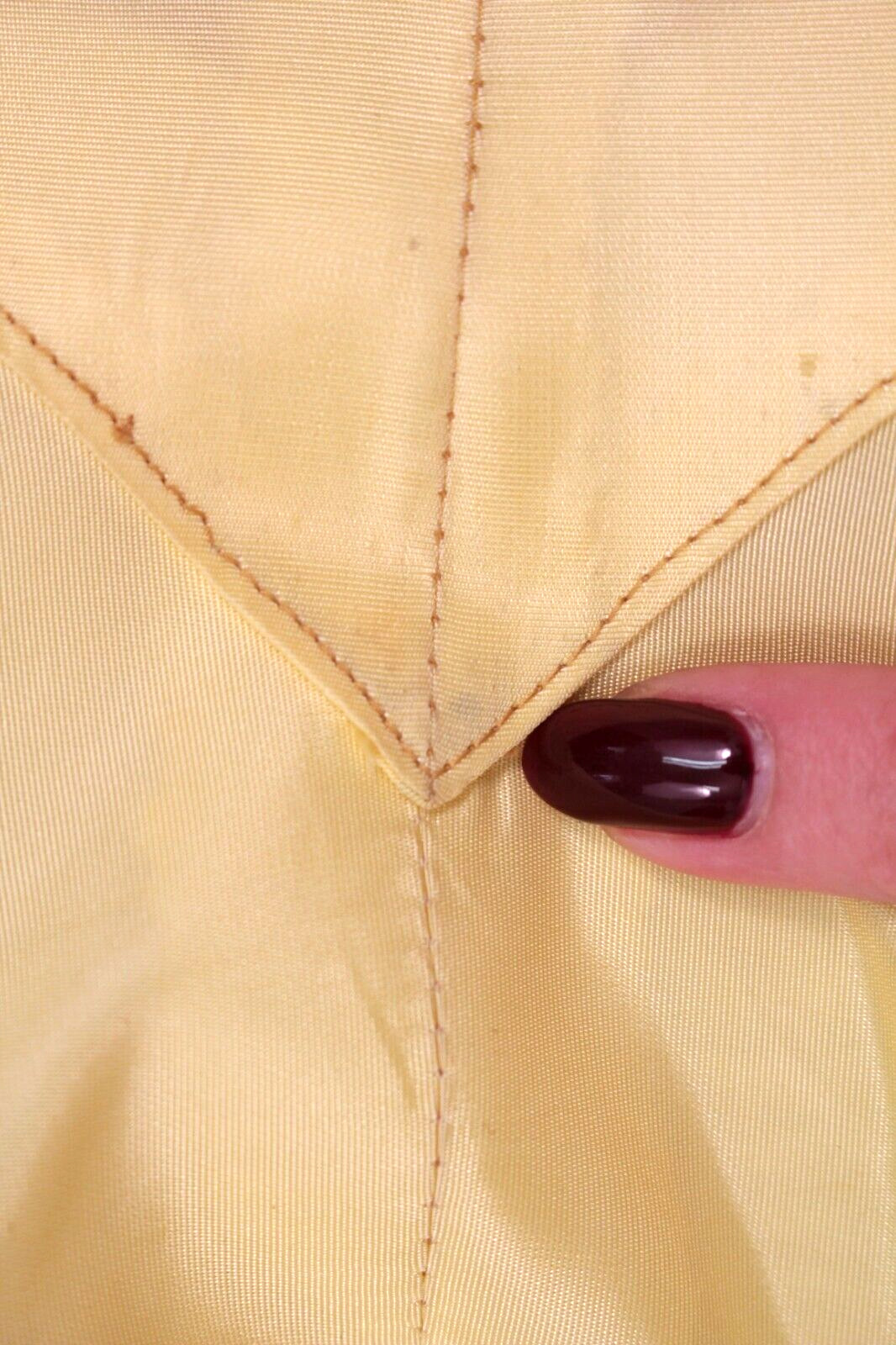 Vtg Women’s 40s Light Yellow Formal Gown 1940s Sz S/M Ball Gown Prom Dress