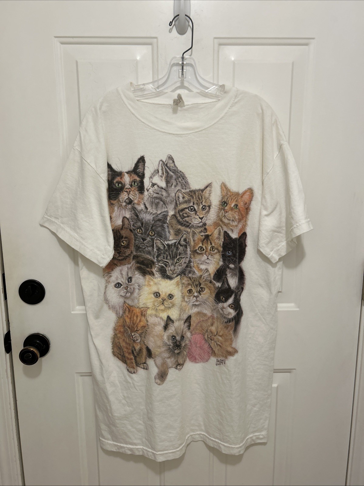 Vintage Katz CATSShort Sleeve T-Shirt One Size USA Made Sleep Shirt