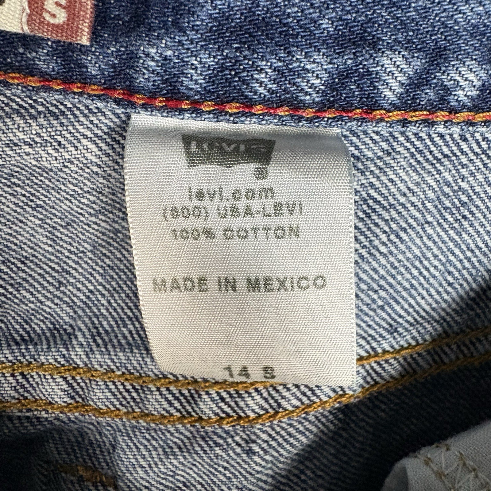 Levi’s 550 Youth Blue Jeans Relaxed fit Taper 14s Medium wash