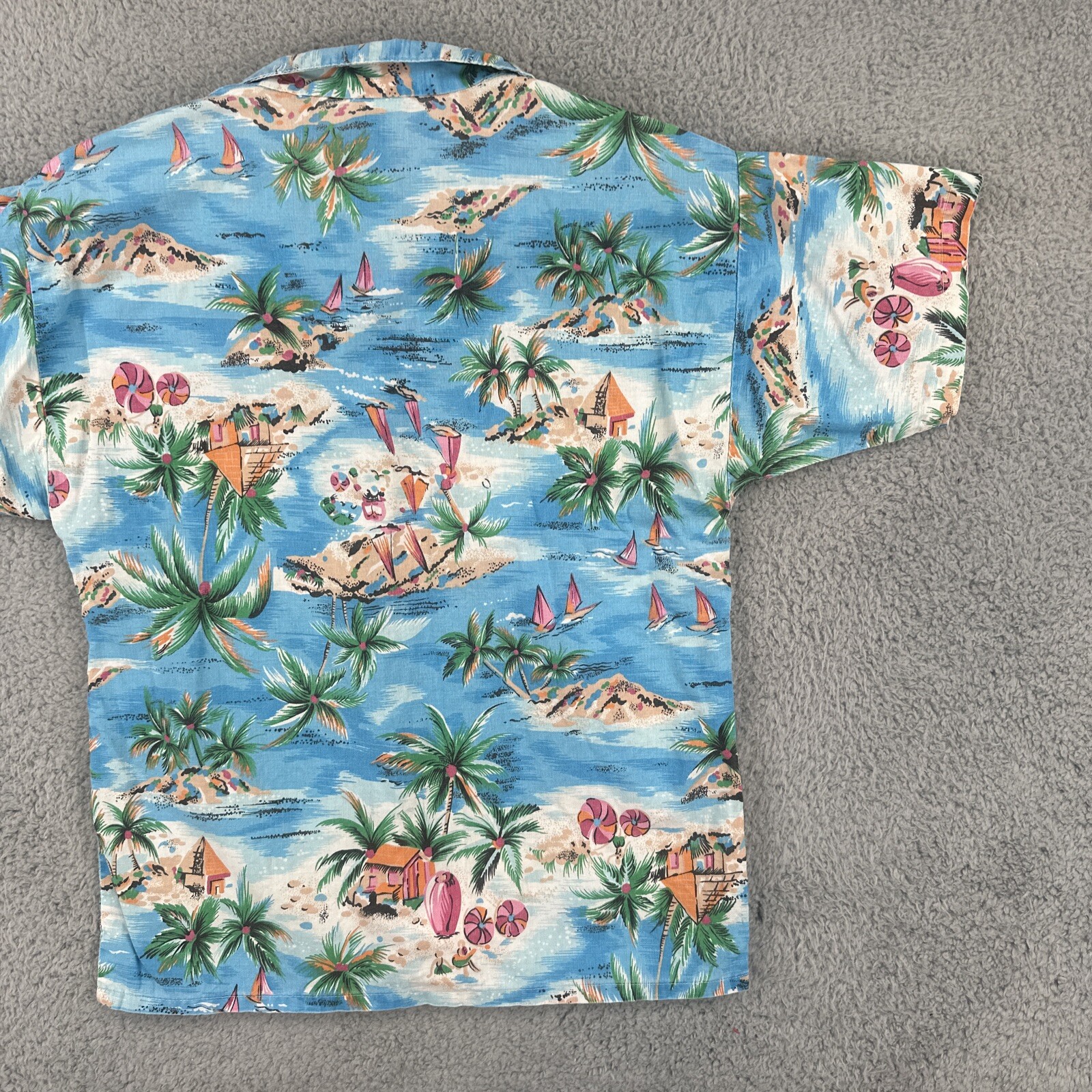 Vintage Palmetto’s 90s Women’s Size S Hawaiian Beach Camp Button Up Shirt EUC