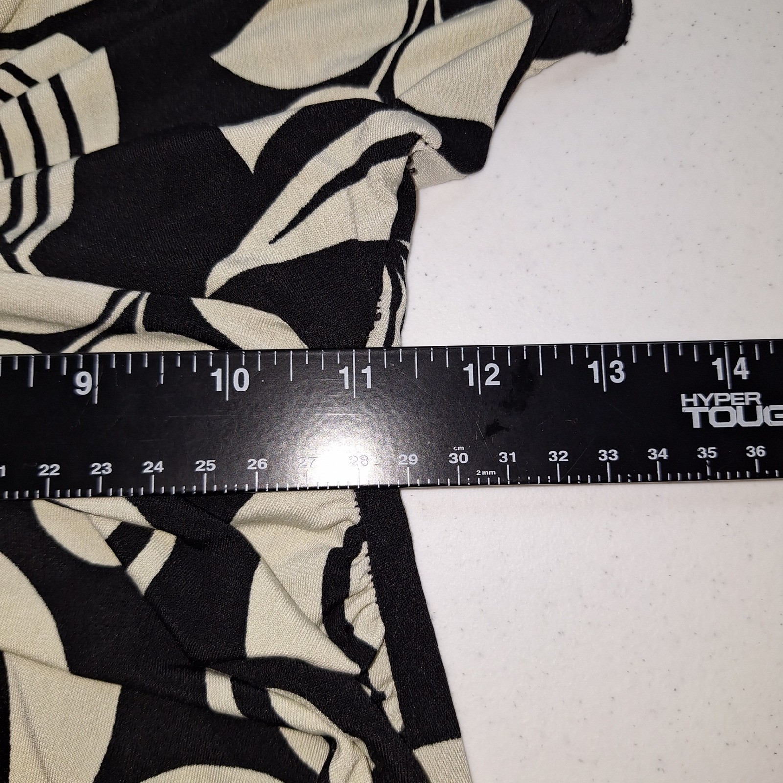 Vintage Y2K Whimsigoth XOXO Collection Black Cream Leaf Deep V-Neck Dress M