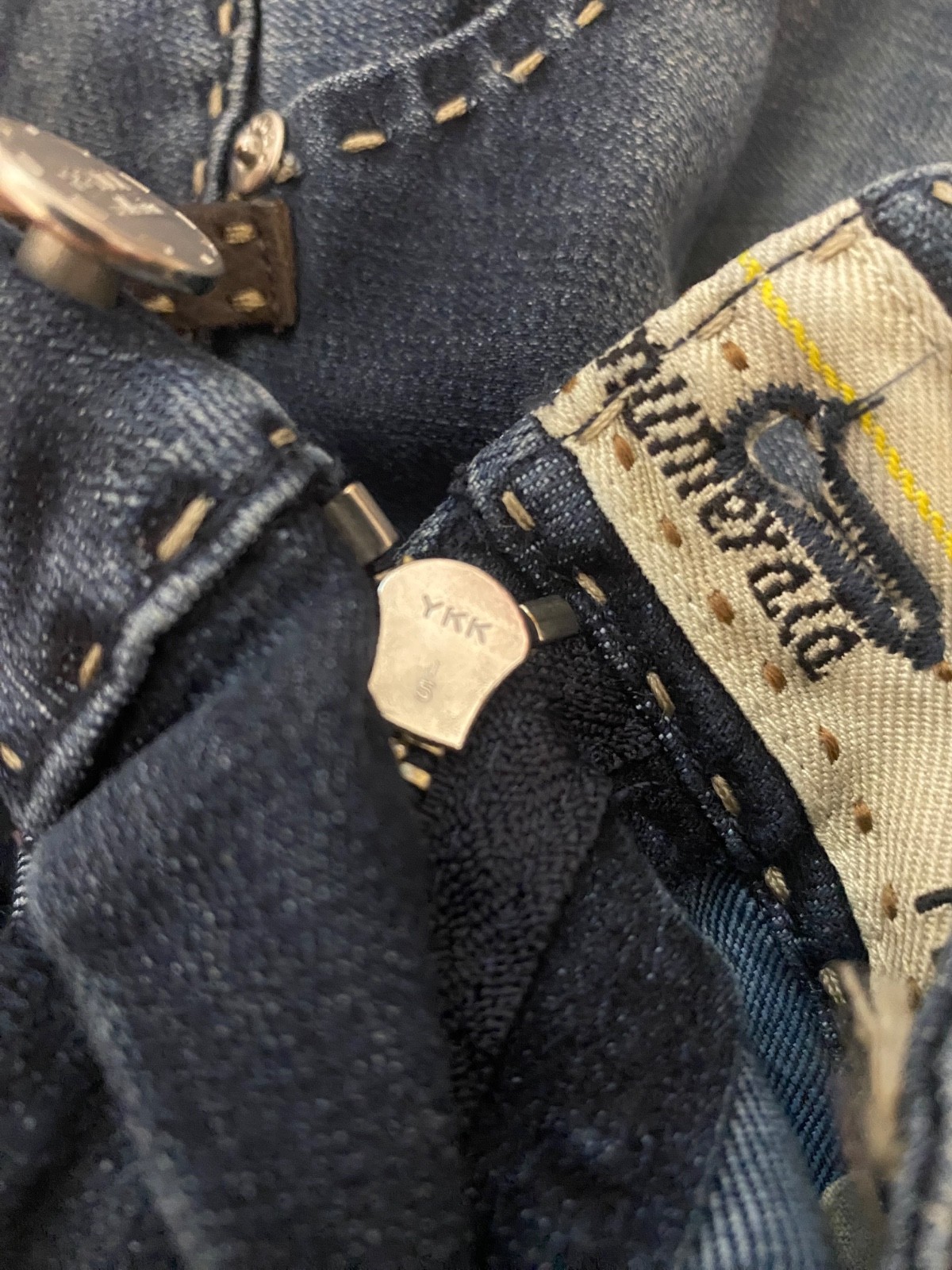FENDI Selleria Serie Numerata Denim Jeans Blue Straight Leg Size IT 40 Made Ital