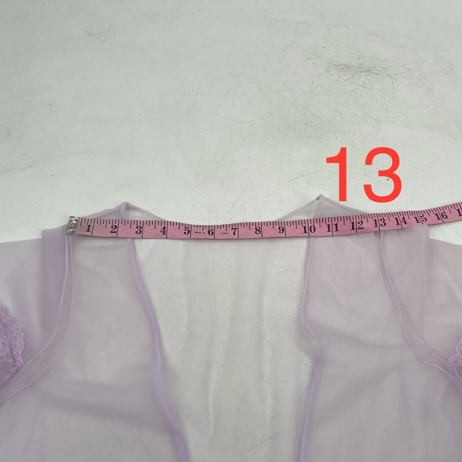 VTG size S/M Lace/Chiffon Long Nightgown robe open front 100% Nylon lilac 1960s