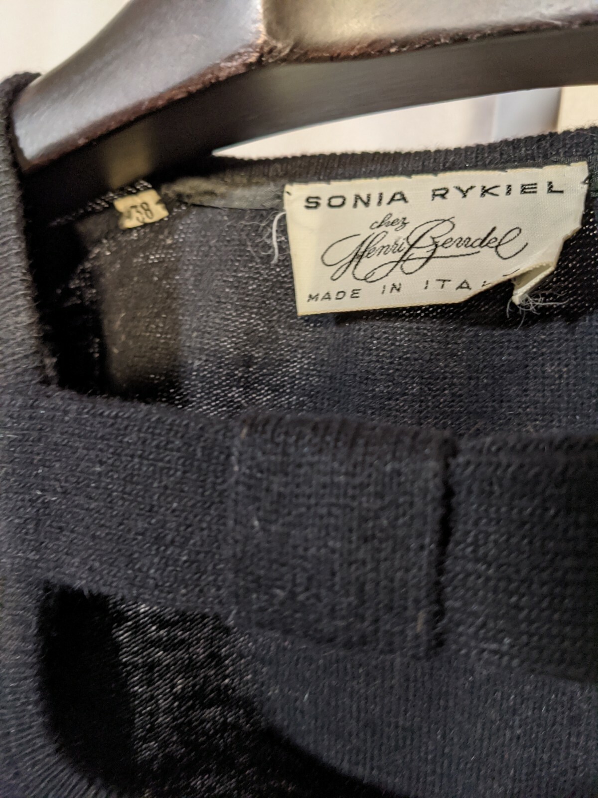 Sonia Rykiel Chez Henri Bendel Vintage 60s Mod Bowtie Deconstructed Sweater 38