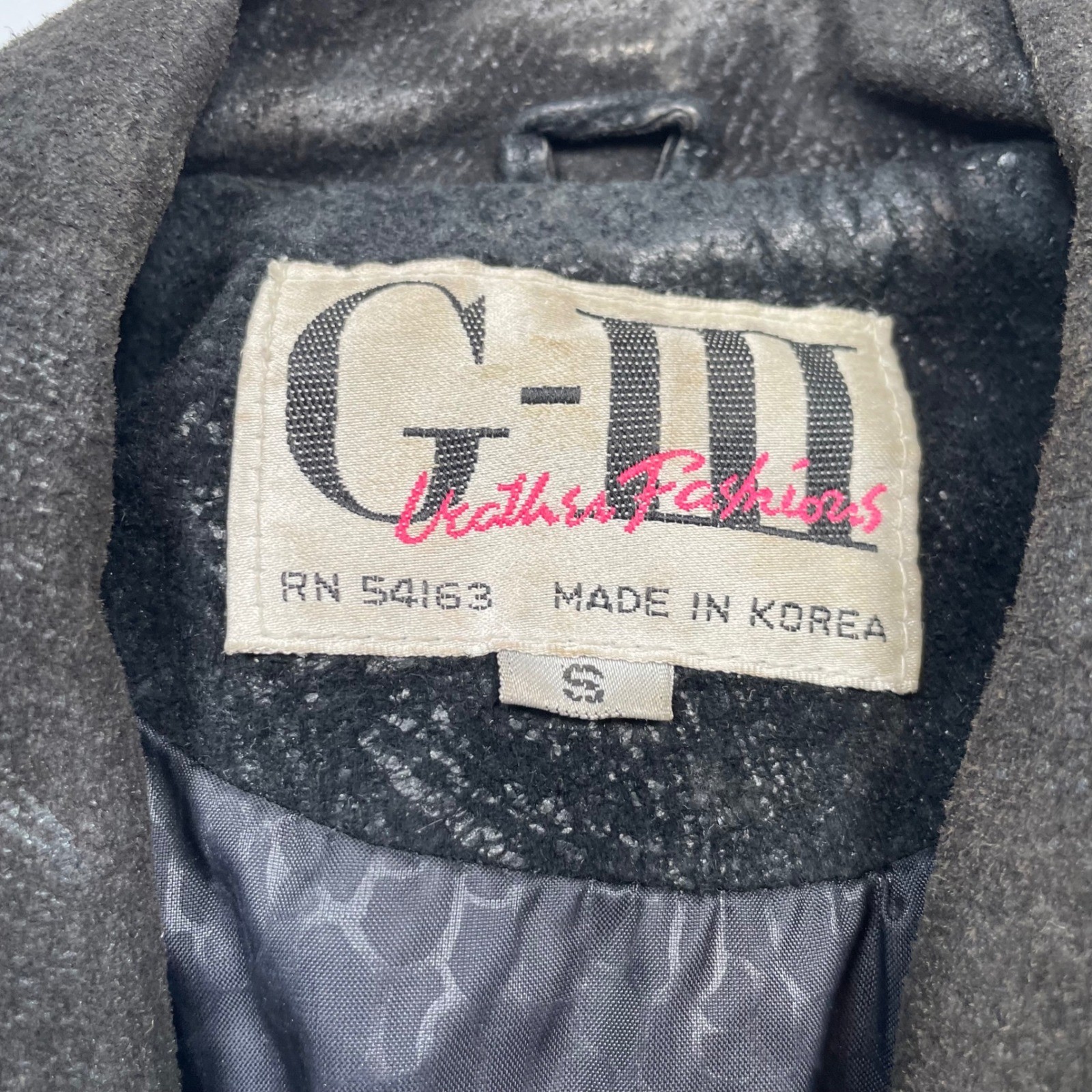 Vintage G-III Leather Fashions Black Cropped Jacket 80s Pleated Shoulder Small