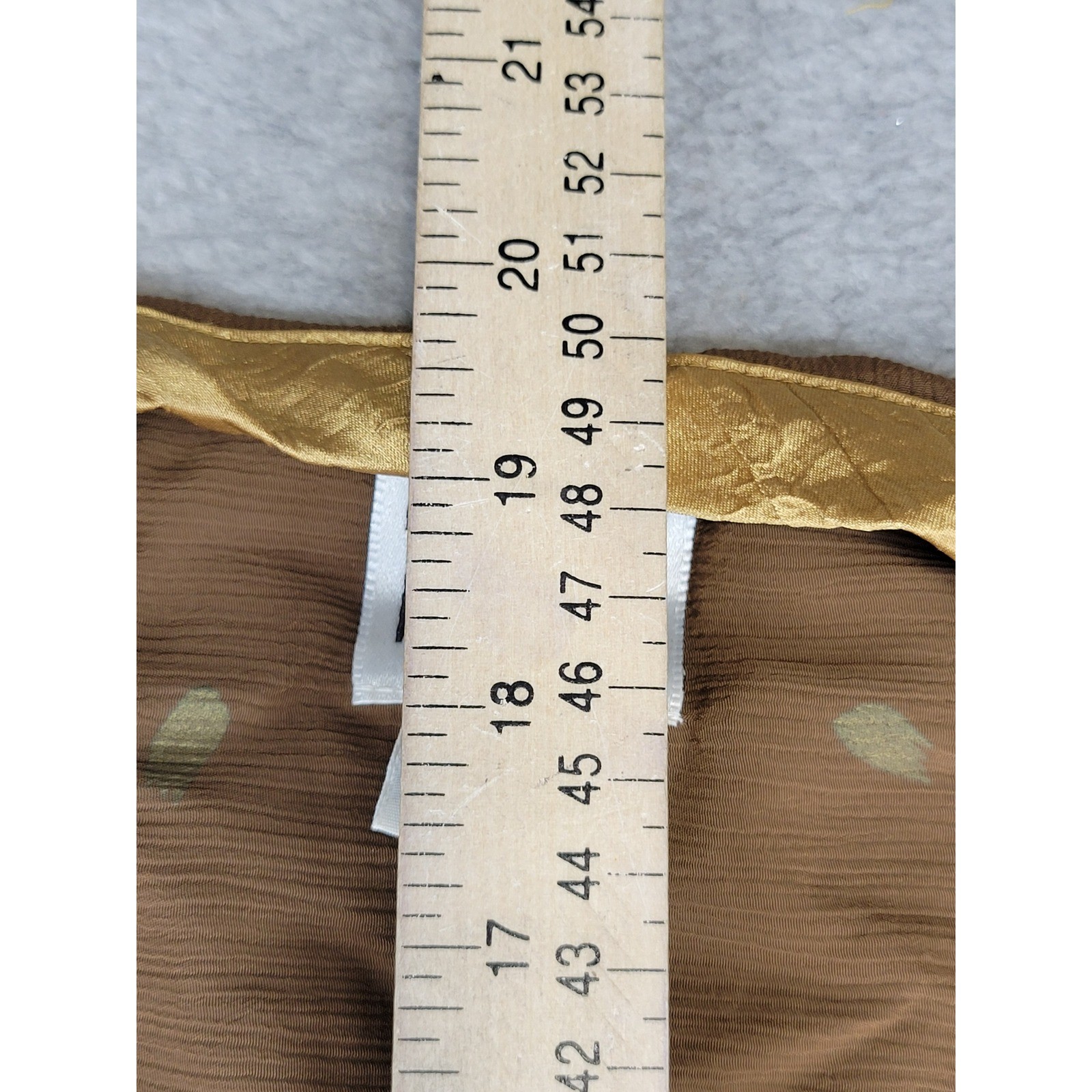 Jeanne Marc Vintage Brown Gold Pleated Palazzo Pants Wrap Top Set Size M 12/14