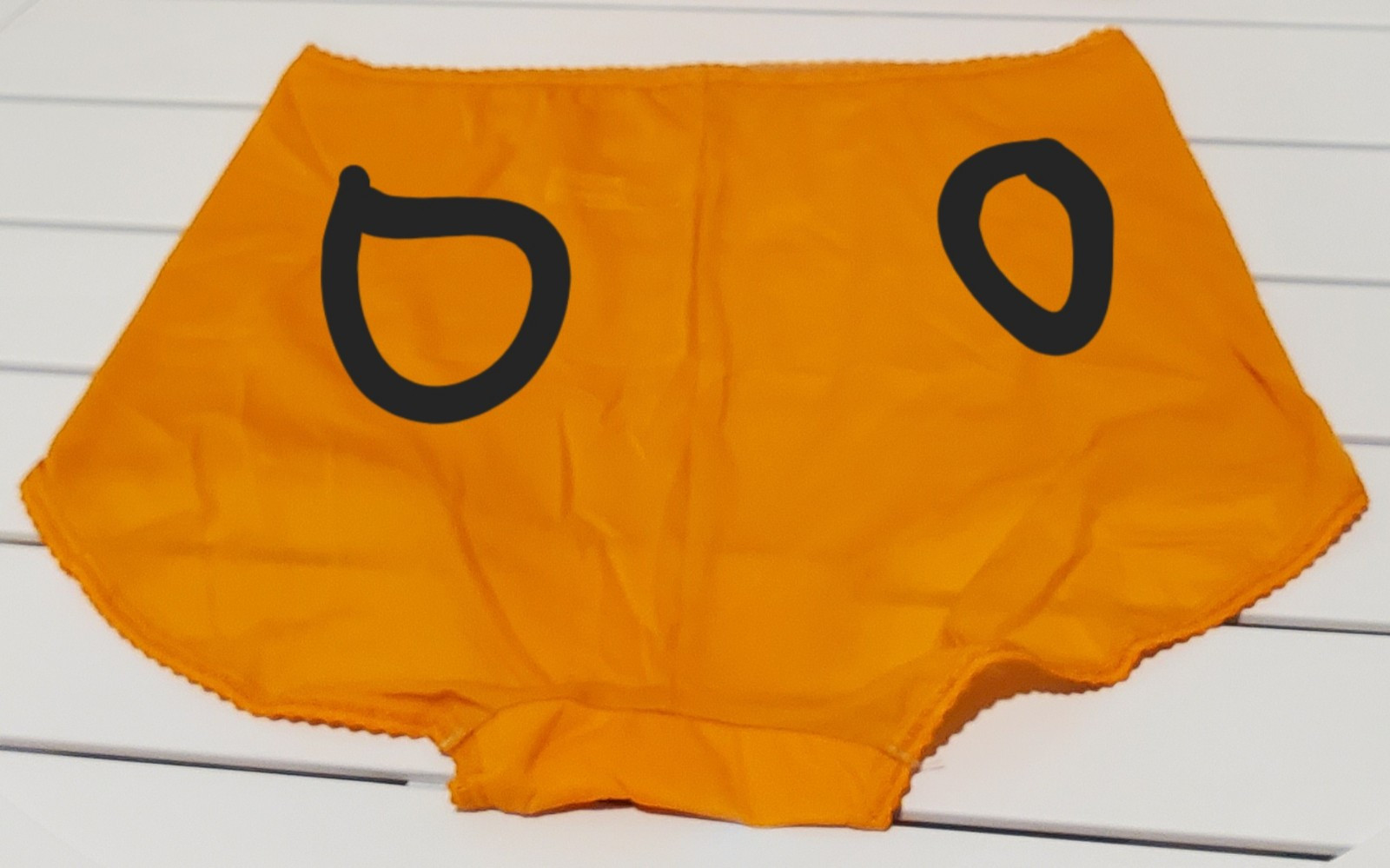 Flawed Bali Full Brief Granny Satin Stretch Wide Gusset ORANGE City 9/2XL 2633