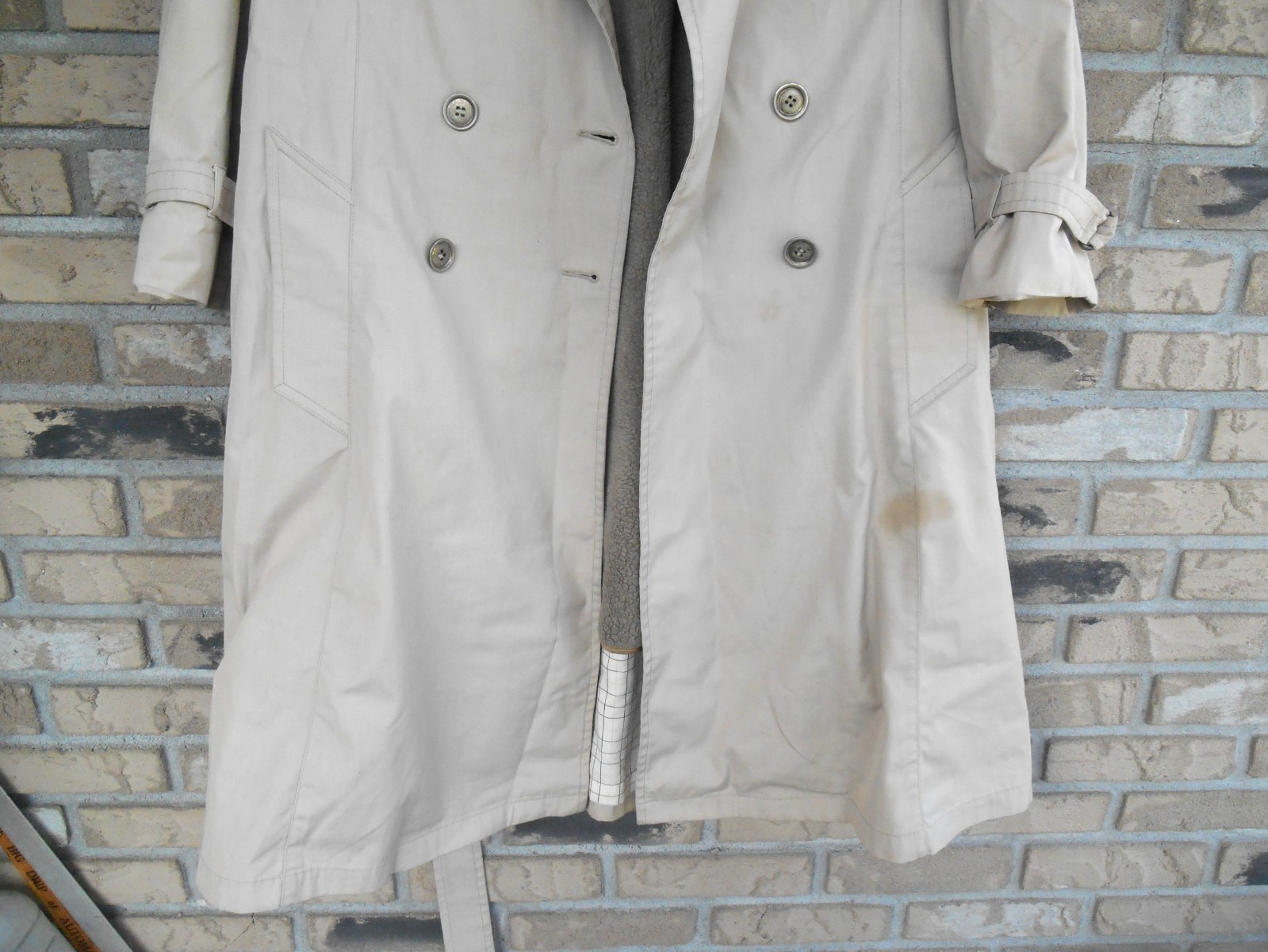 VINTAGE LADIES LONDON FOG MAINCOATS TRENCH COAT WITH ZIPOUT LINER SIZE 14 PETITE