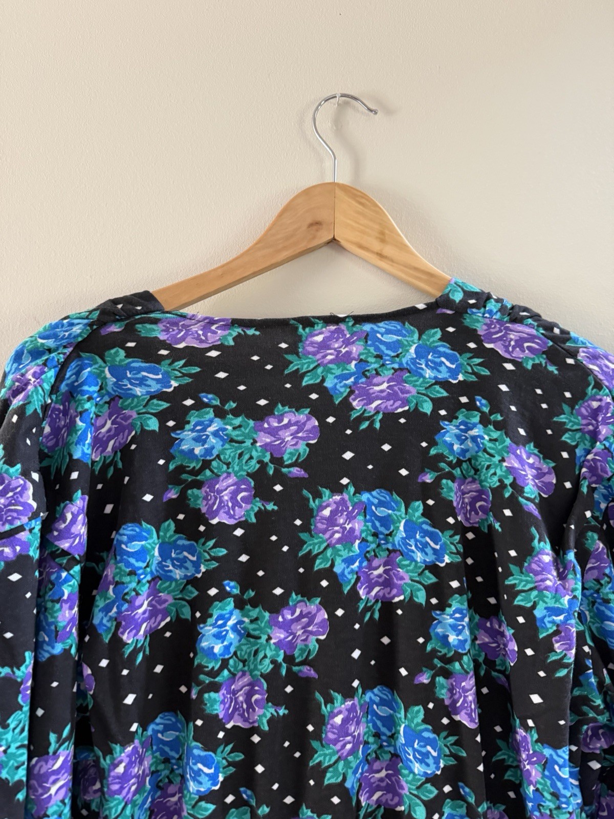 vintage floral jumpsuit 80s Mooncraft made in USA w/pockets Size medium