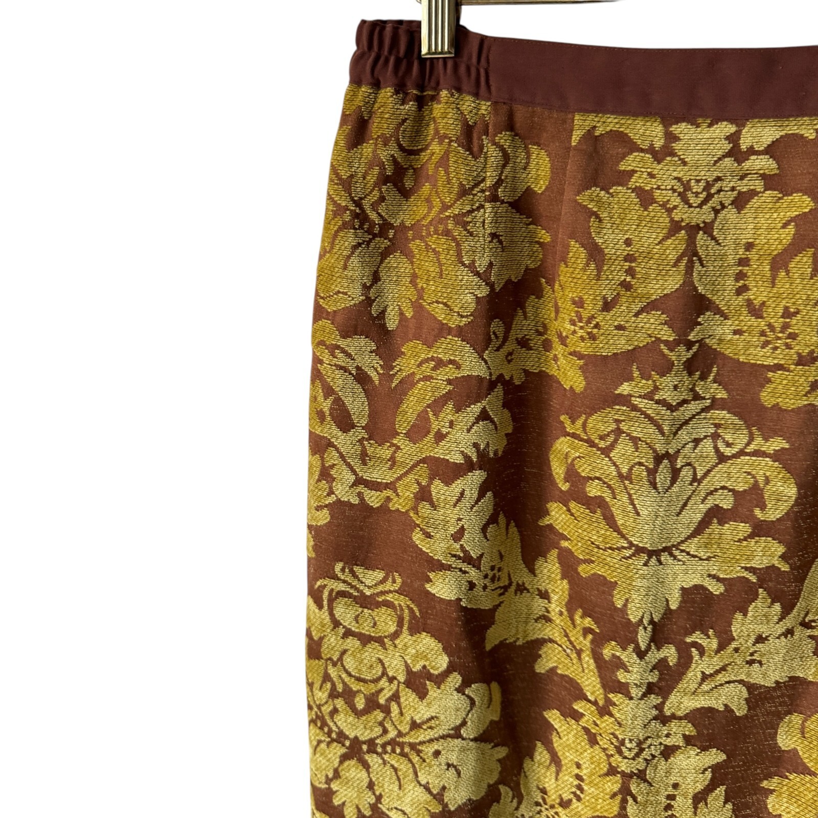 Vintage Donna Vinci Couture Pencil Straight Skirt 8 Tapestry Textured Lined W30″