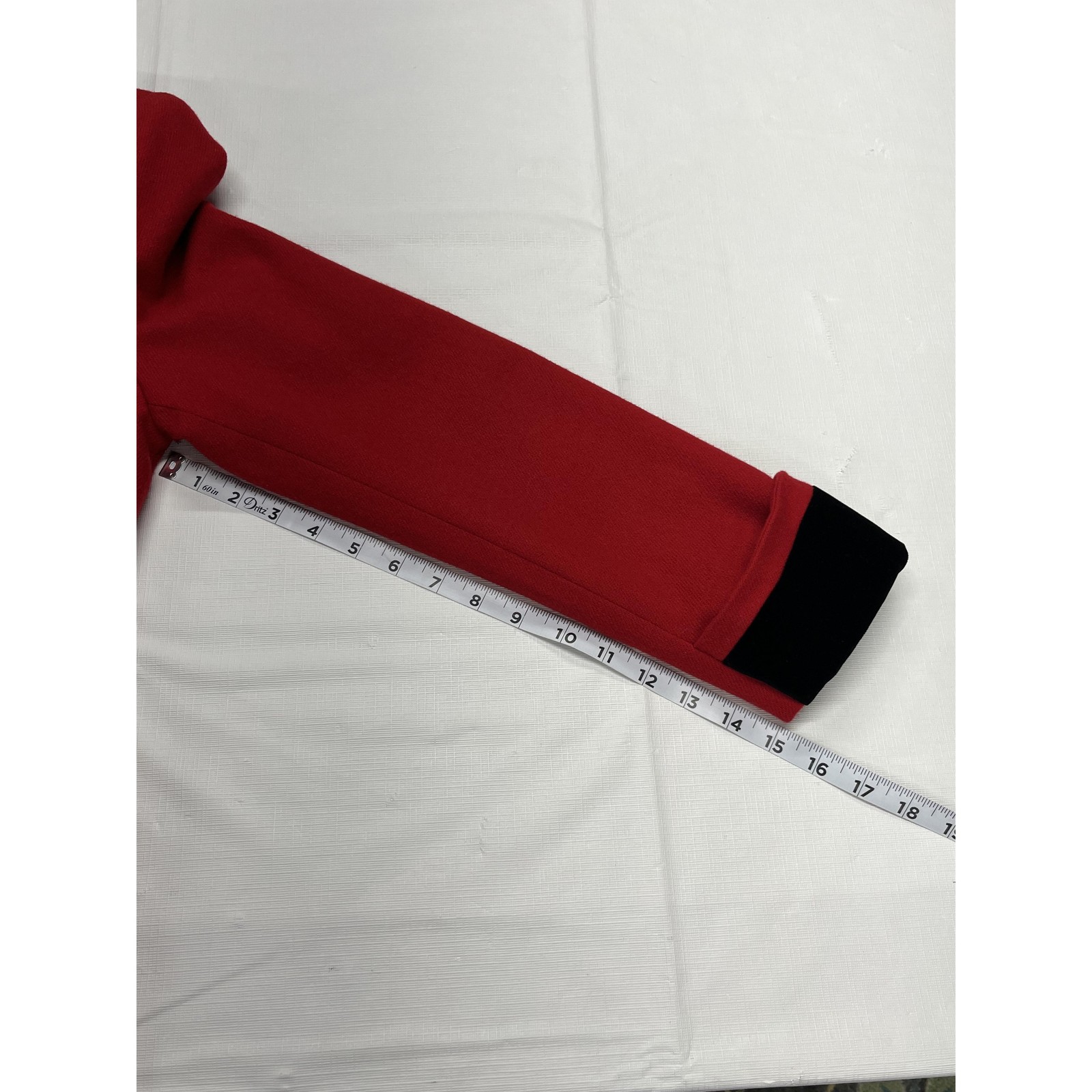 VTG Casual Corner Red 100% Wool Womens Padded Shoulder Blazer Jacket Size 4
