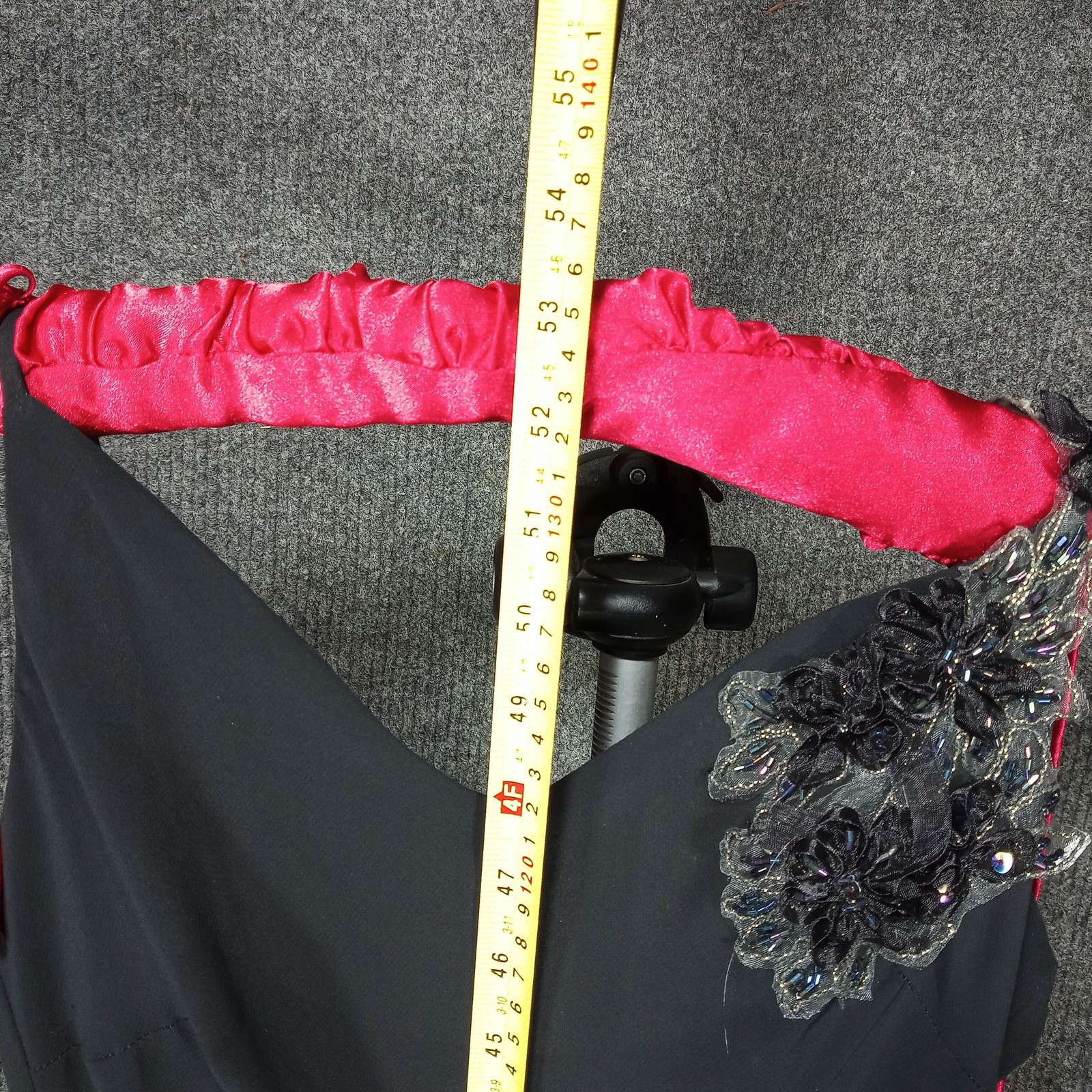 1970s Vintage Black Rayon Flapper Style Vintage Dress