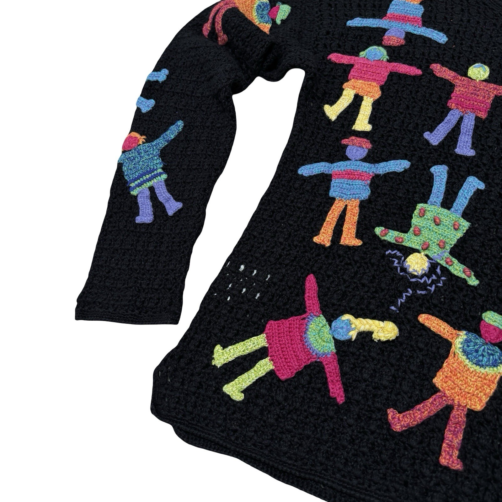 Vintage Susan Bristol Women’s Vibrant Knit Retro Open Knit Sweater Sz M 19 x 23