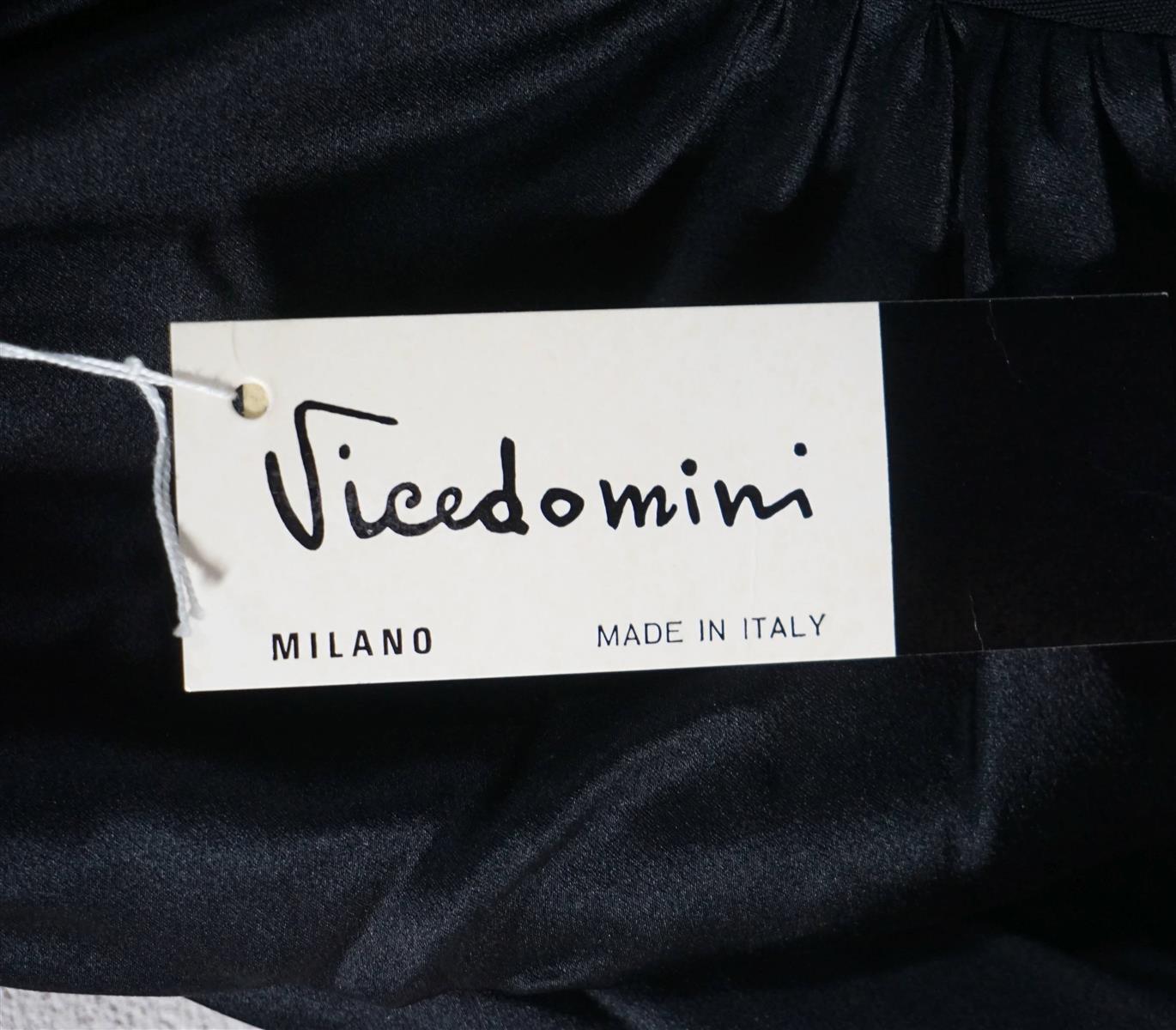 Rarität Vicedomini Milano Italy Design Abendkleid schwarz Anna Mod 265 Gr. 40-42
