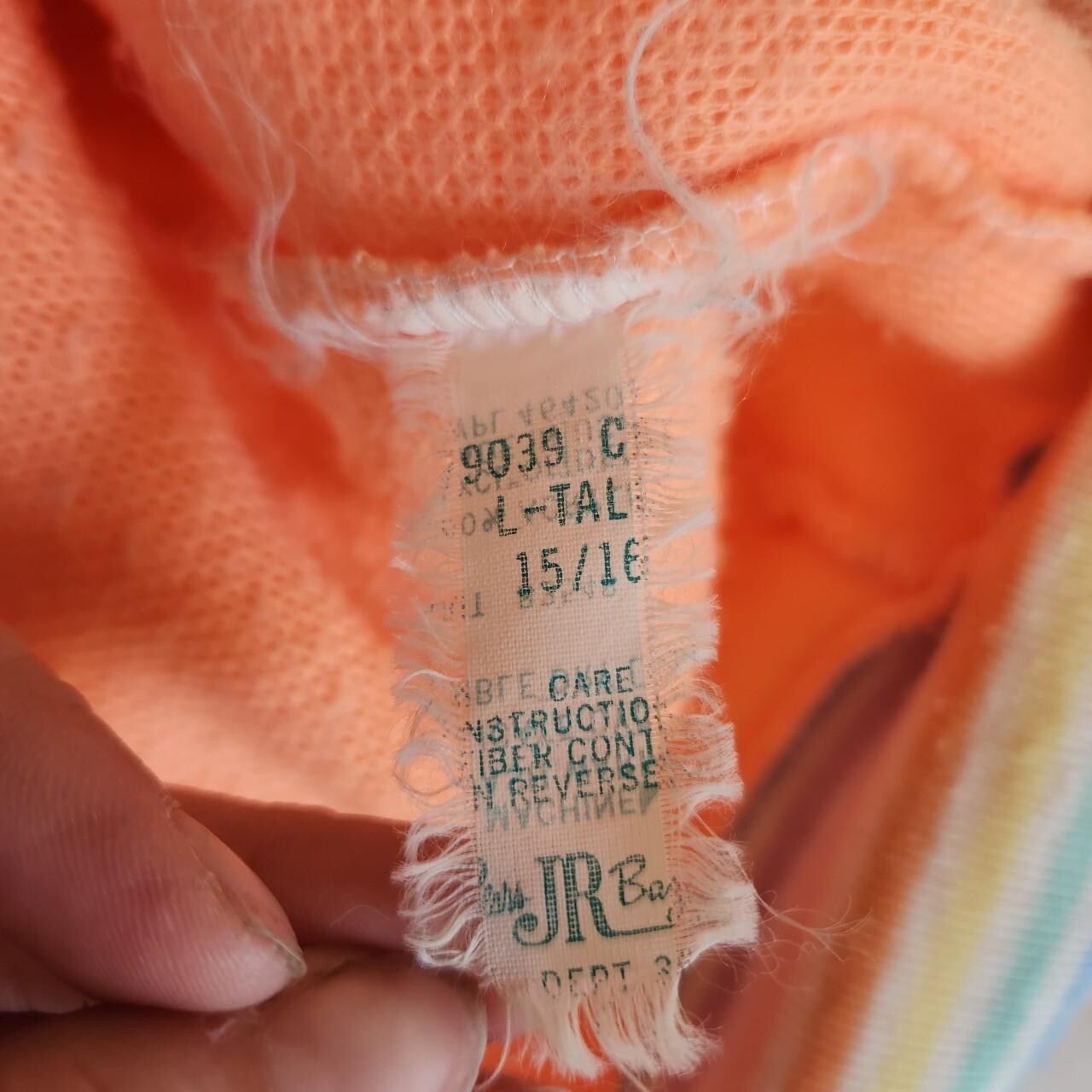 Vtg 70s Jumpsuit, Peach Orange, Sears Jr. Sz L Acrylic Fleece Night Wear