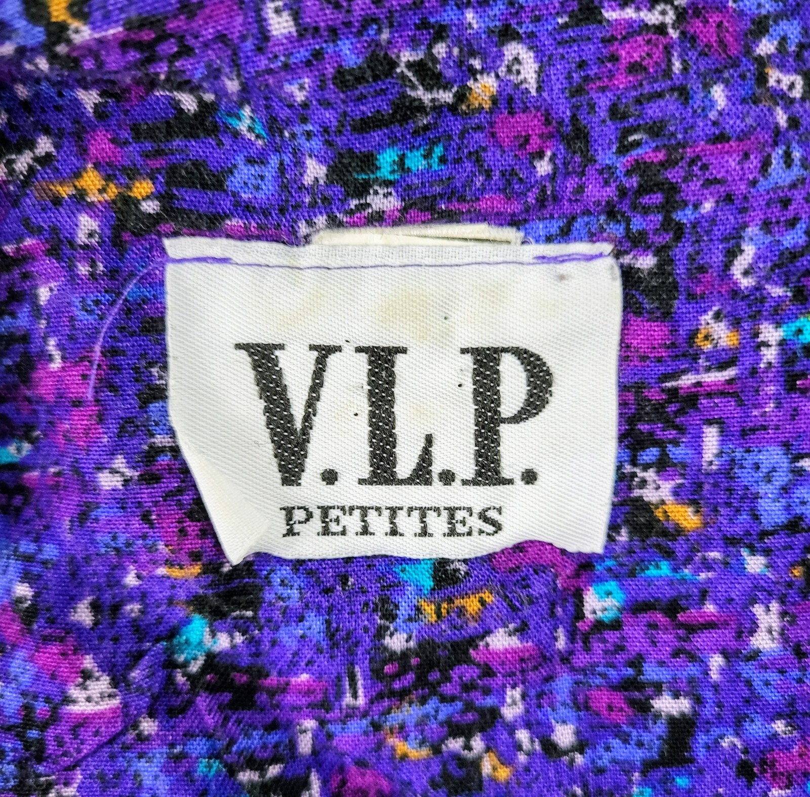 Vintage VLP Petites Purple Button Down Dress w Matching Belt Size S?