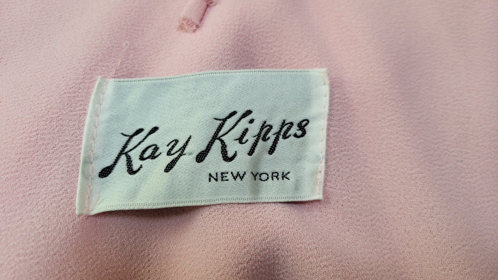 Vintage KAY KIPPS Pink Crepe Chiffon Draped Goddess Gown Dress – Size S – EUC