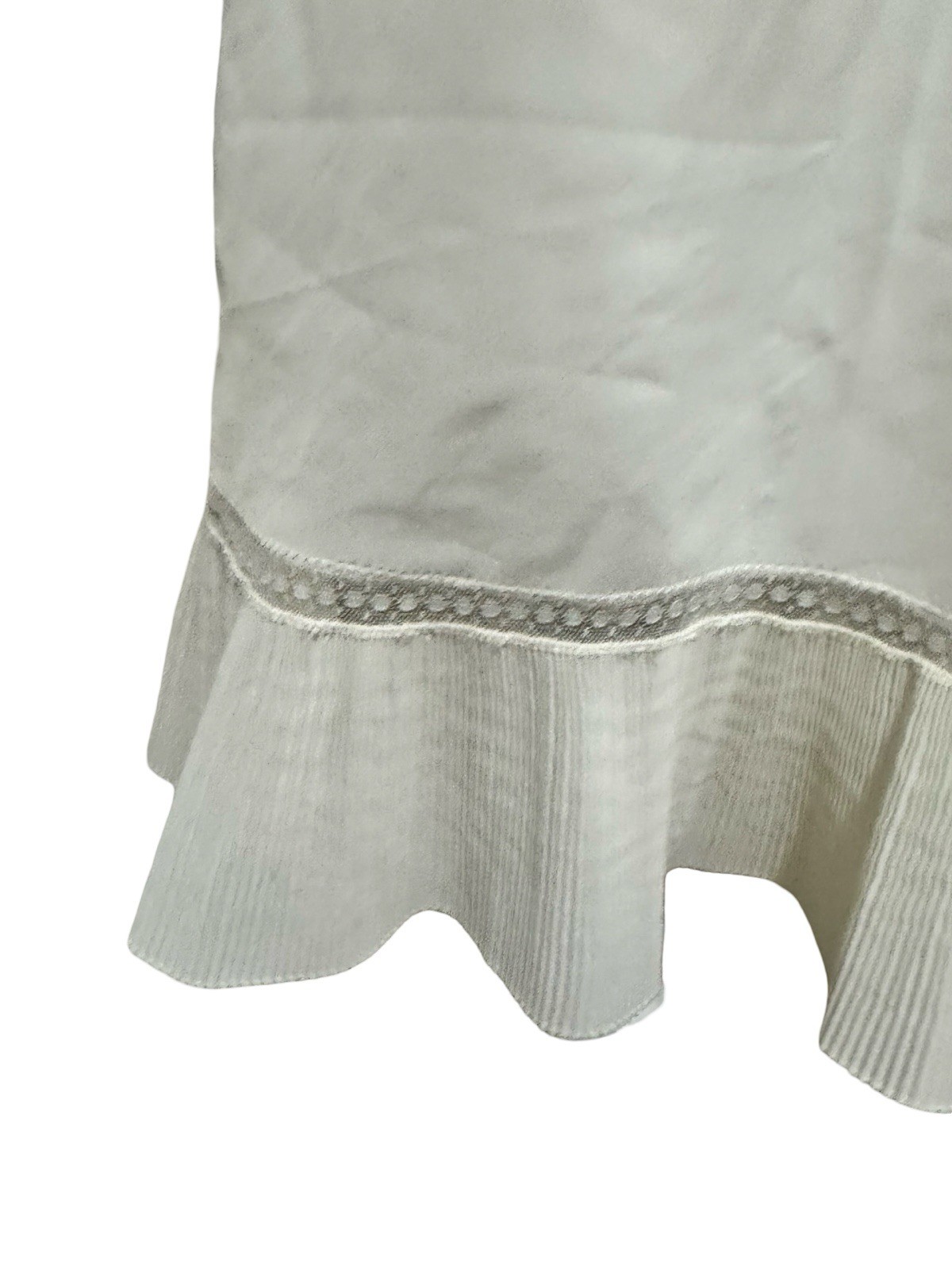 Vintage 50s Barbizon Endear Slip Dress White Tafredda Size S/M accordian hem