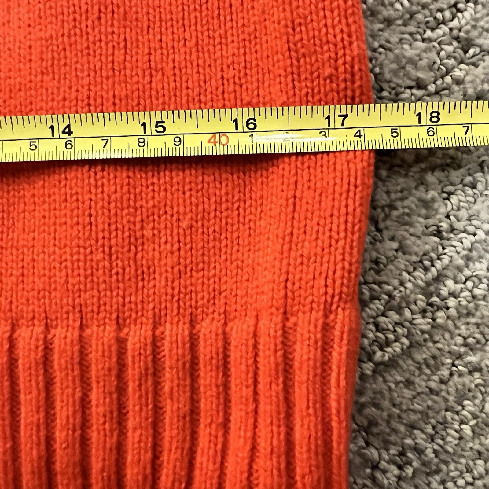 Vintage 90s Merino Wool Blend Fair Isle Aprés Ski Cottagecore Sweater Orange S