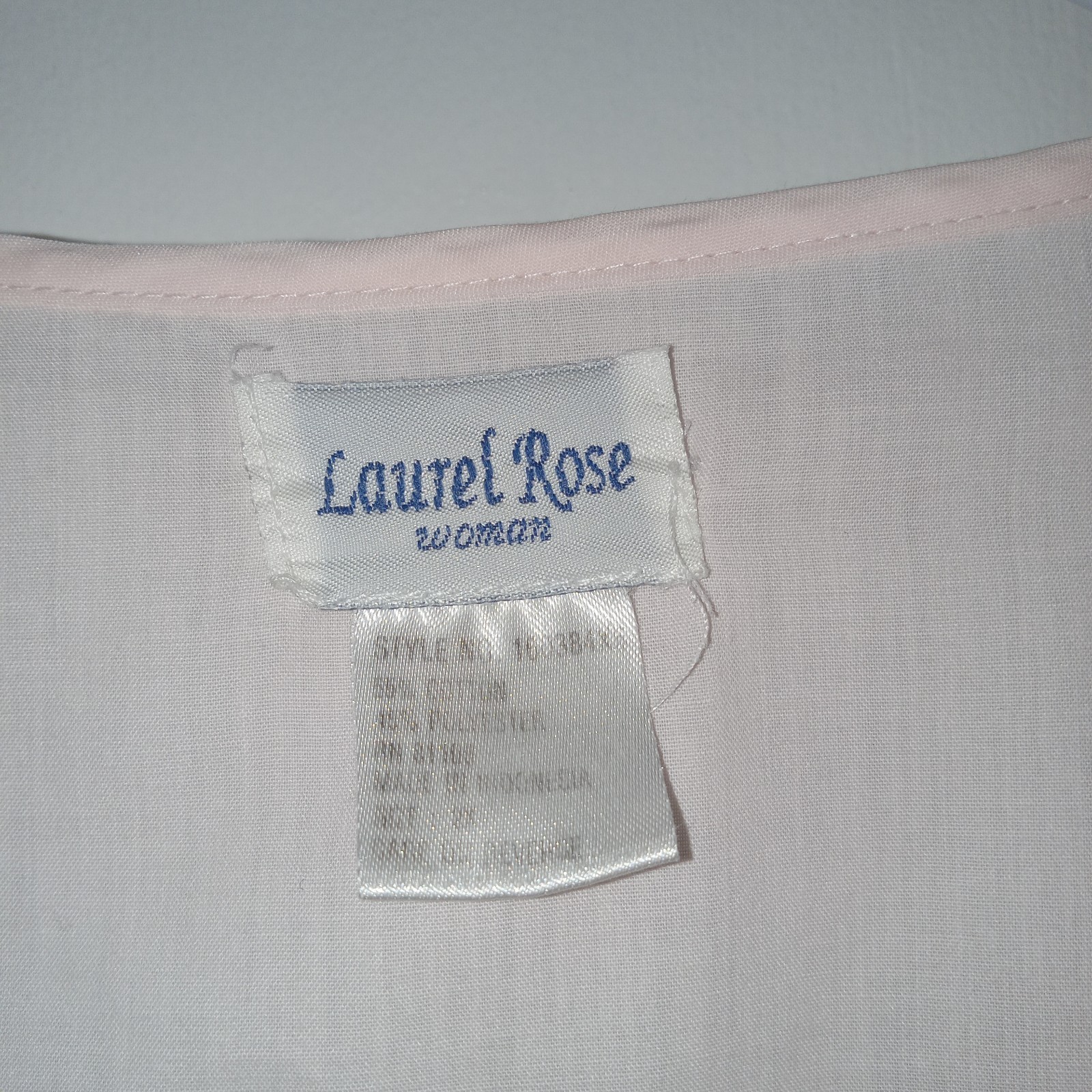 Vintage Cottage Core Country Pink Long Nightgown Embroidered Flowers Bows Sz XXL