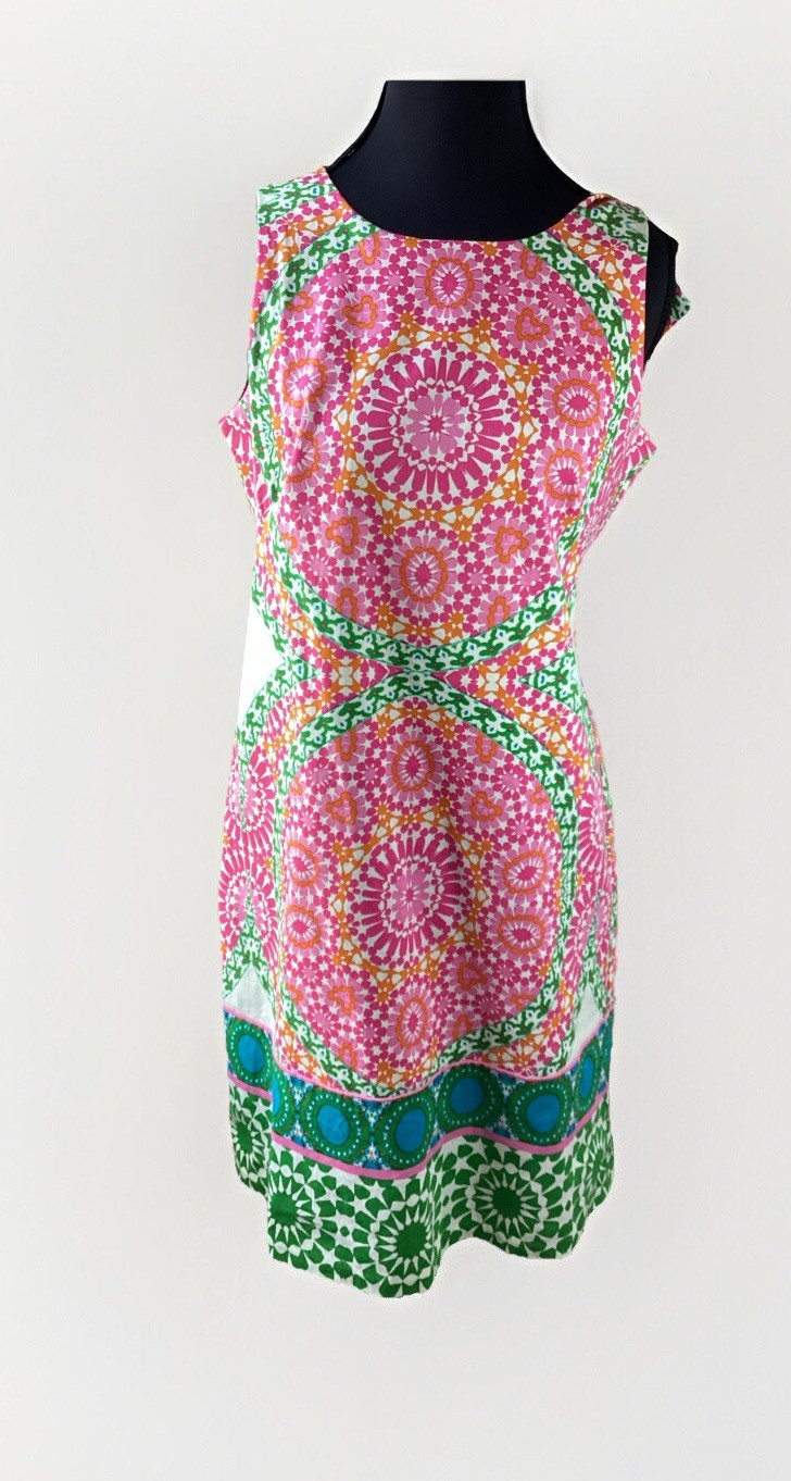 Vintage London Times Mod Psychedelic Fab Sleeveless Dress 4 EUC