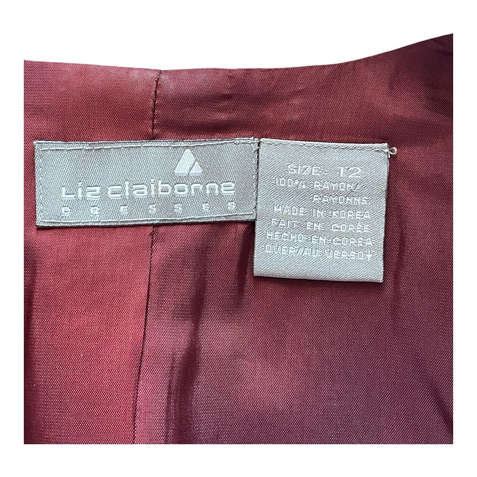 Vintage Liz Claiborne Houndstooth Blazer Dress Size 12 Rayon 80s Career Wear