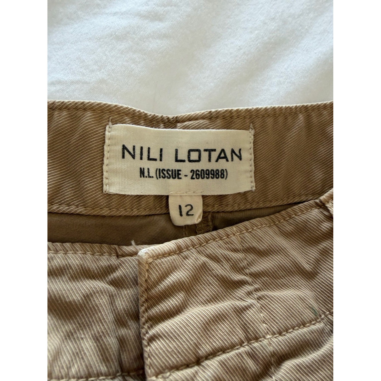 Nili Lotan Utility Short in Vintage Washed Solstice Size 12