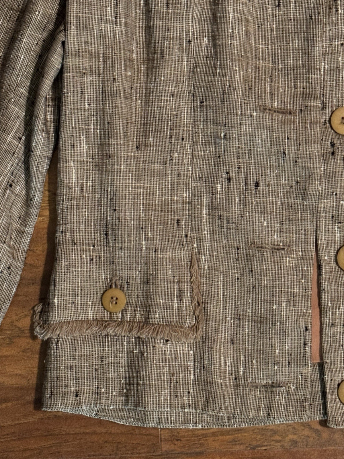 Vintage 1960s Carlye Women’s Jacket Linen Blazer With Matching Skirt Size Small