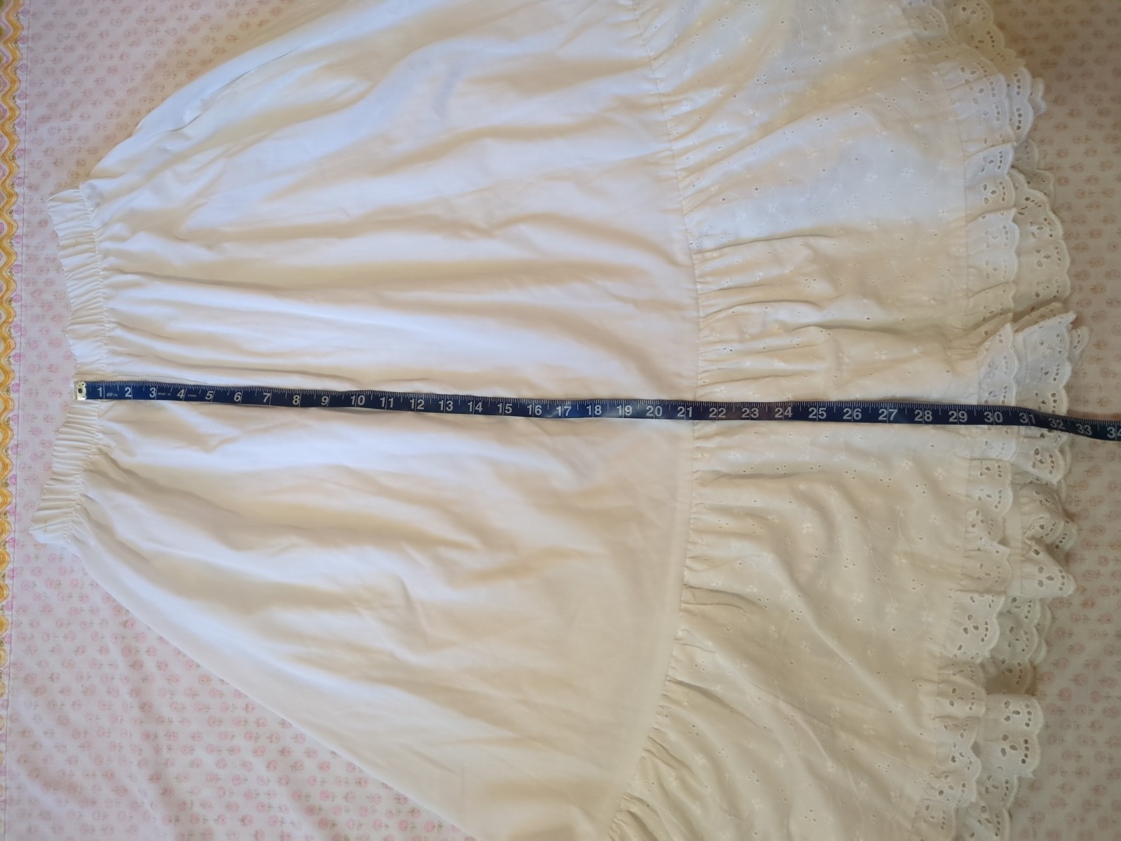 Vintage California Connection White Ruffle Petticoat Skirt M Cottagecore Slip