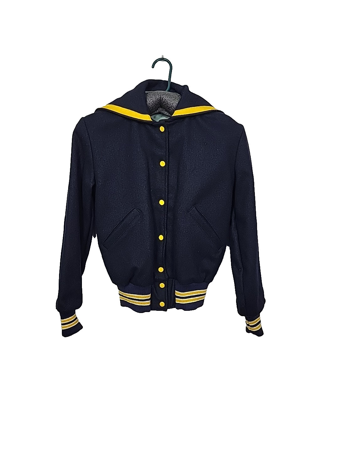 Vintage 50s Butwin?? Wool Sailor Style Varsity Cheerleader Jacket Size 34