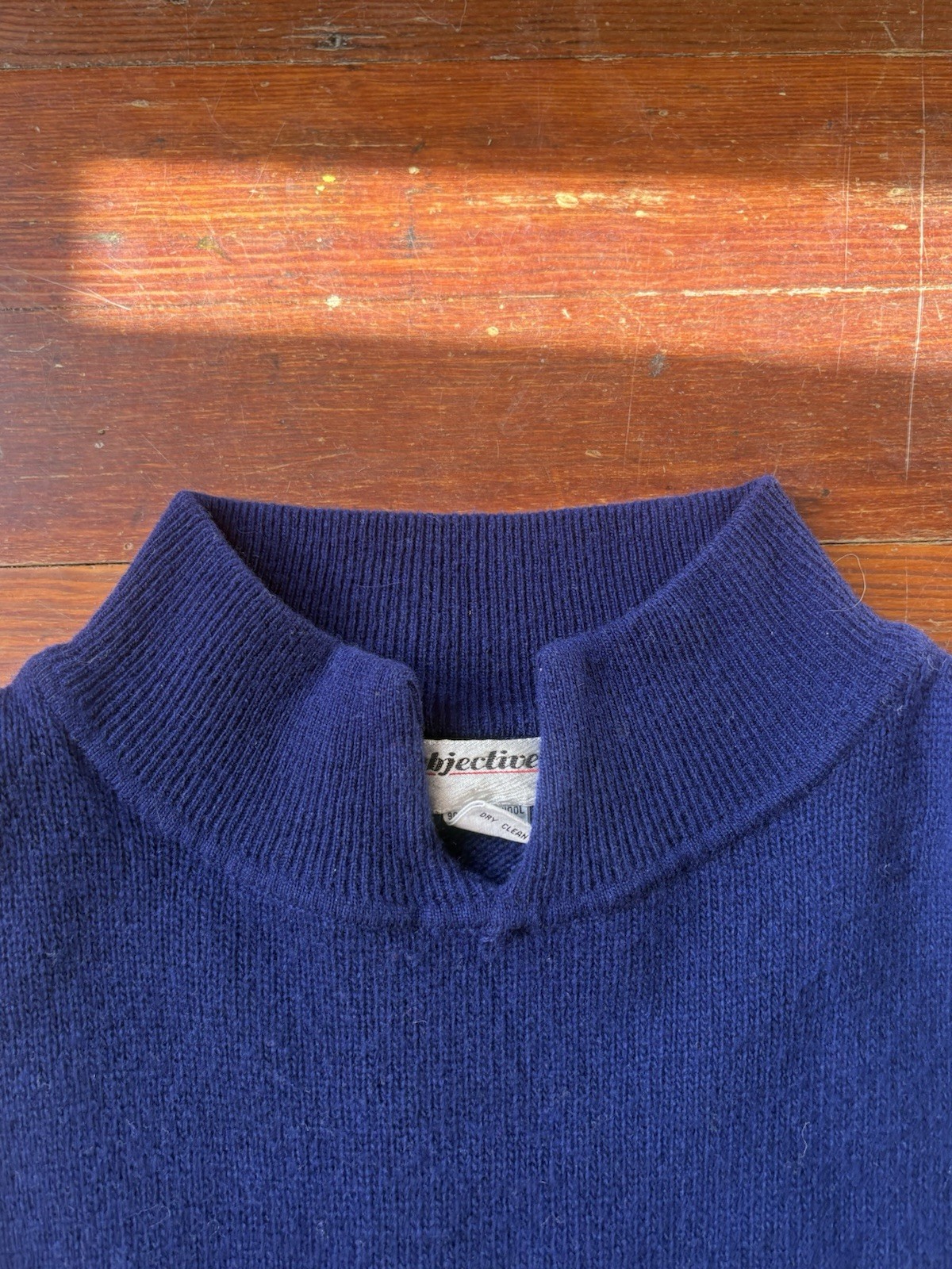 Objectives Dress Lambswool Blue White Women’s Size Small Vintage
