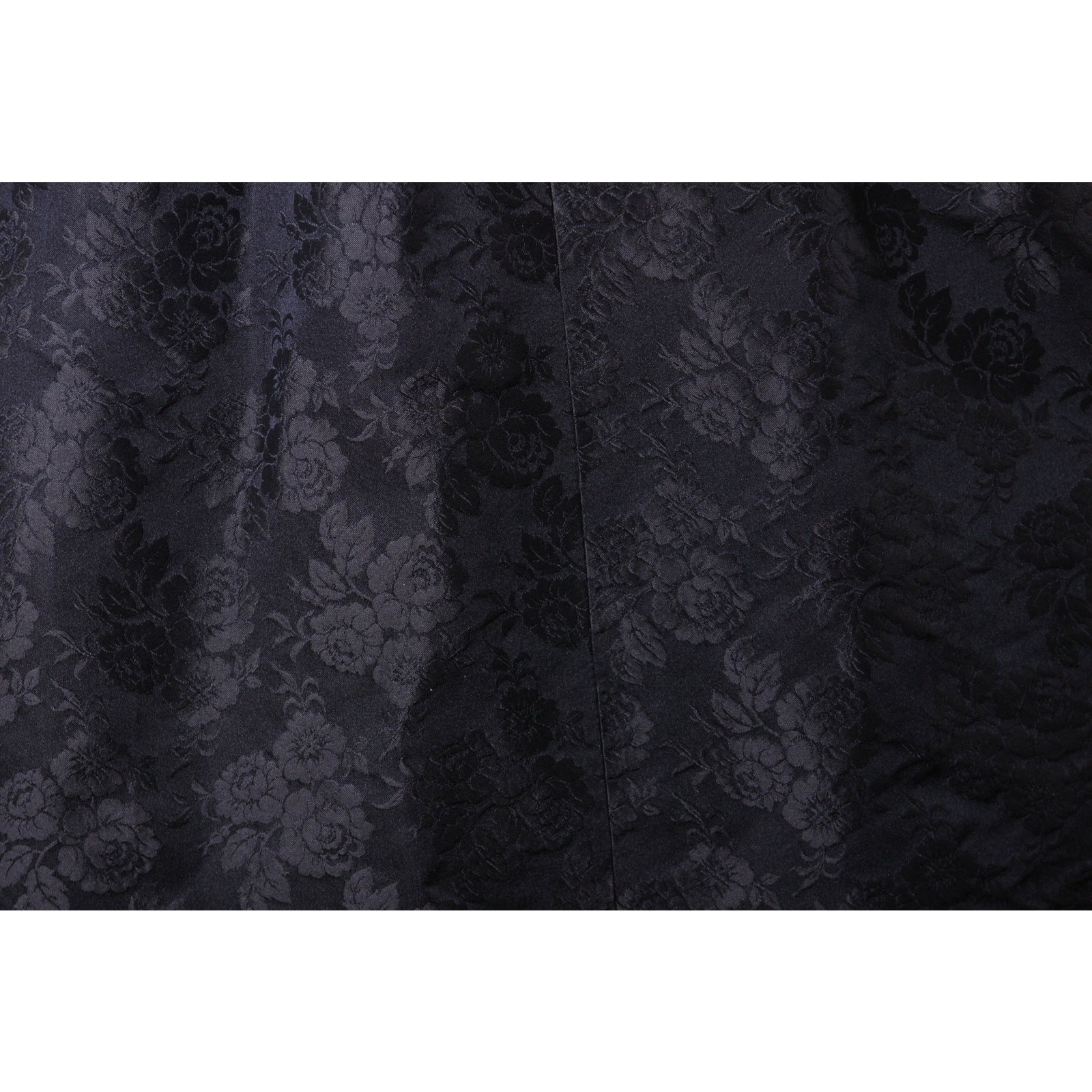 1950s Dark Navy Blue Floral Short Sleeve Dress with Matching Beaded Jacket