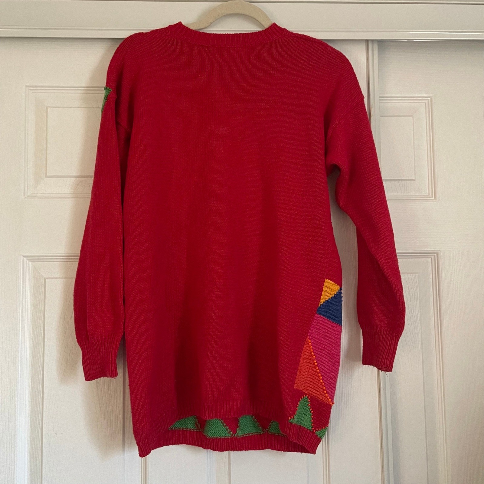 Colorful Vintage Funky Gladys Bagley Sweater Small