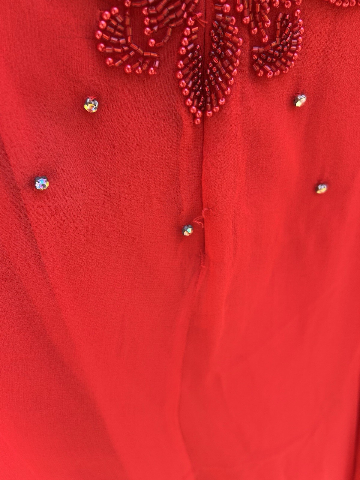 Vintage Red My Fashion dress Gown With Sequins And Beads Women’s 16
