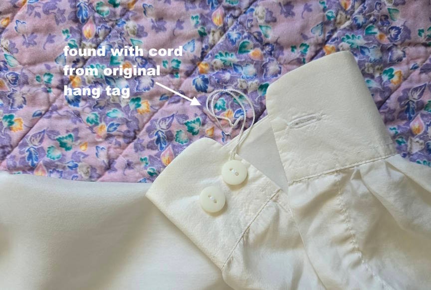 Hattie Carnegie white silk blouse, unused NWOT, small from 1980s so runs larger
