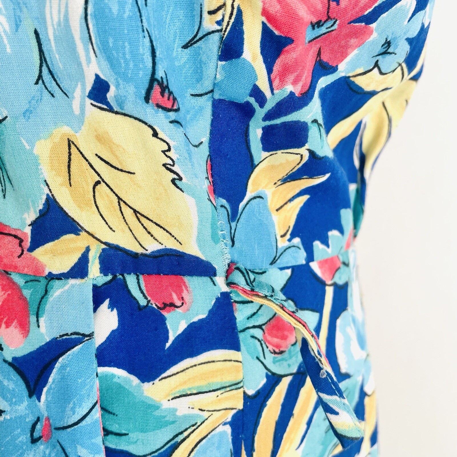 Vintage 90s Incognito Womens Jumpsuit Pantsuit Blue Floral Sleeveless Size M/L