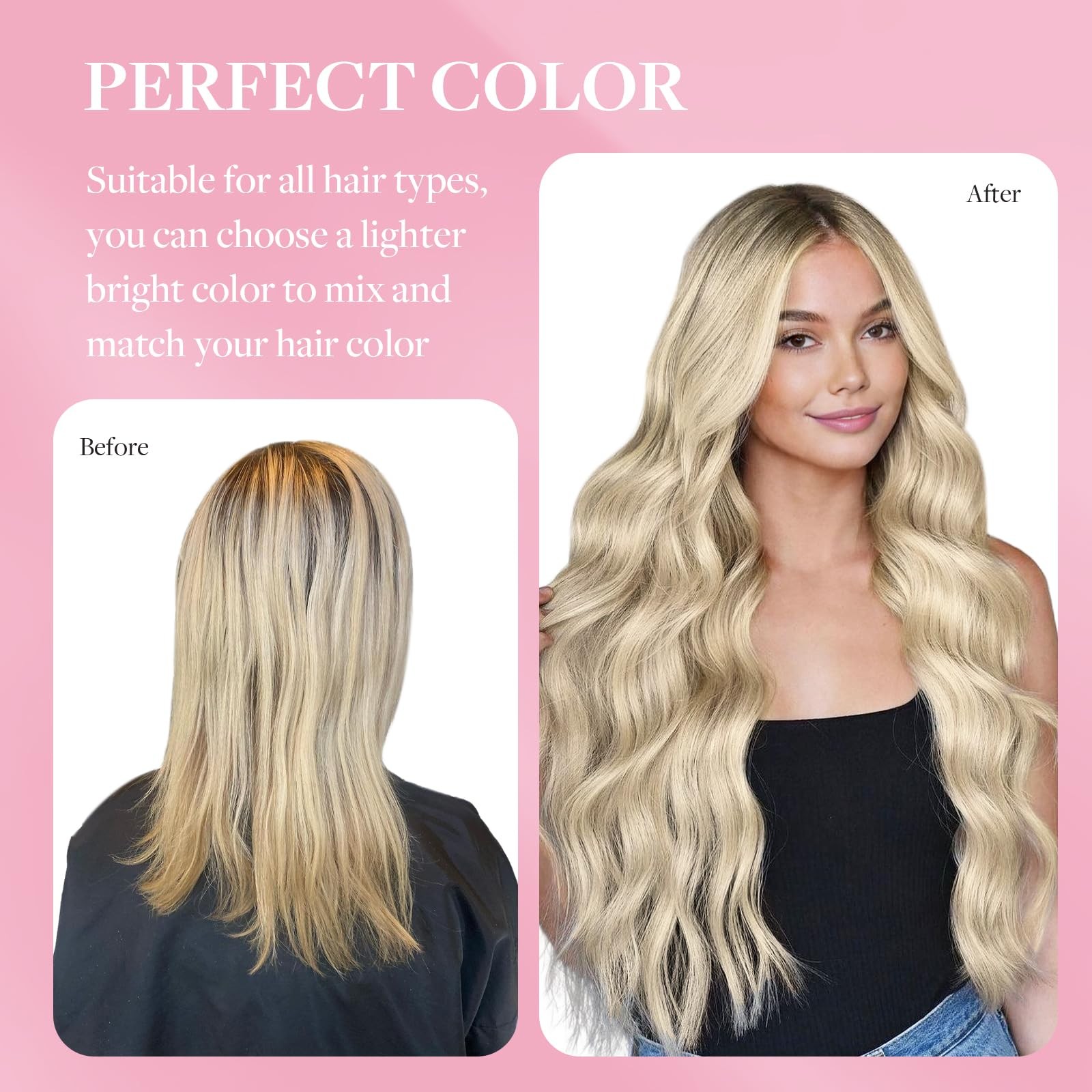 MAXITA Tape in Hair Extensions Human Hair Light Ash Brown to Ash Blonde 16 Inch