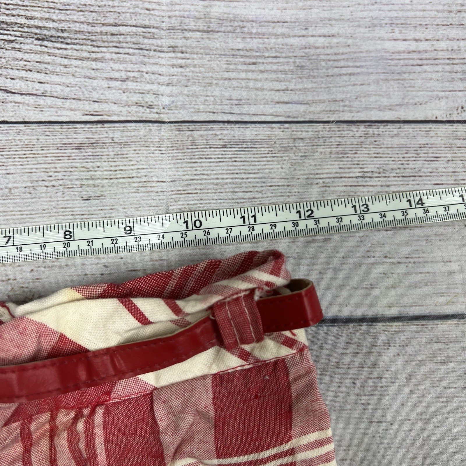 VINTAGE 60’s 70’s Tomboy Plaid Bell Bottom Pants Size 9 Red White Gingham USA