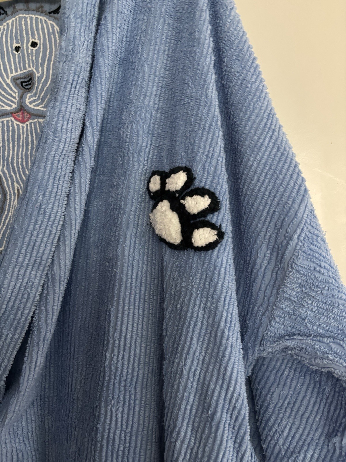 Vintage Canyon Group Doggie Puppy Love Chenille Robe Plus Size 3/4 With Belt