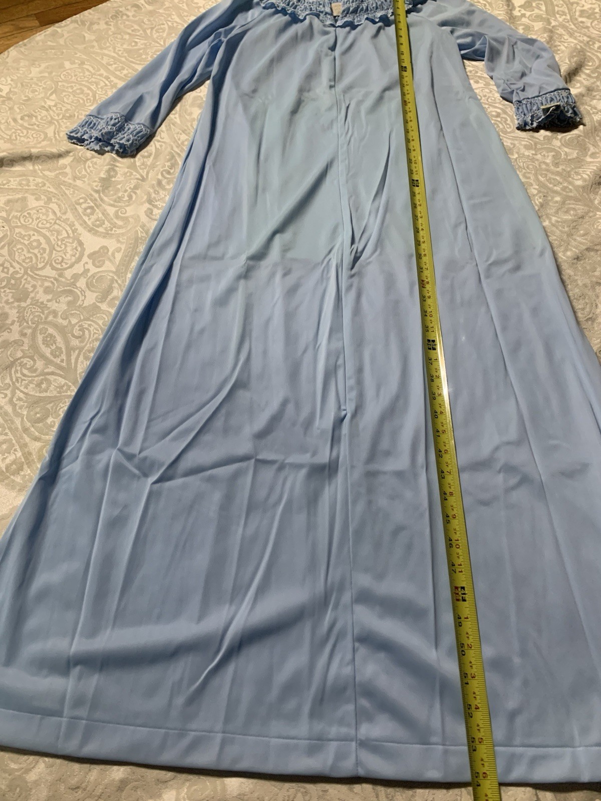 VTG Loungewear By Gossard Robe Maxi Dress Nightgown Gown Blue sz P/XS Women