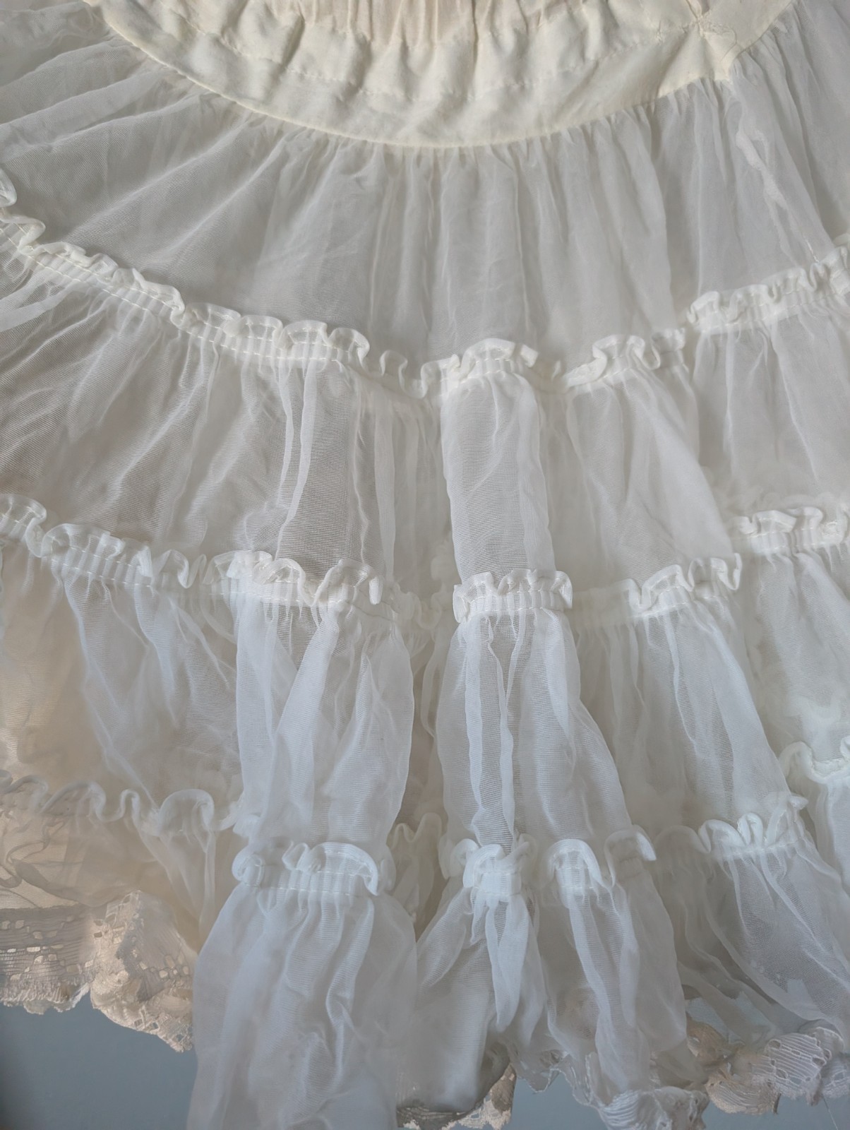 3 Partners Please Malco Modes Extra- 4-Tiers crinoline Square Dance White