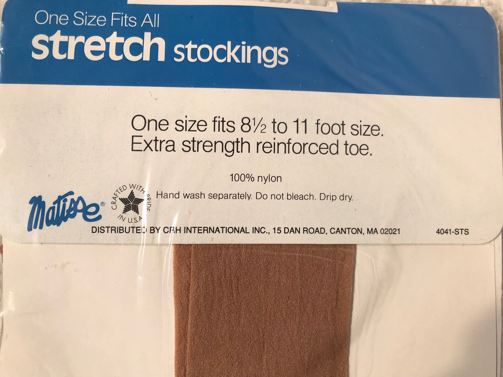 NOS Vintage Matisse Thigh High Stretch Stockings Beige One Size Fits All