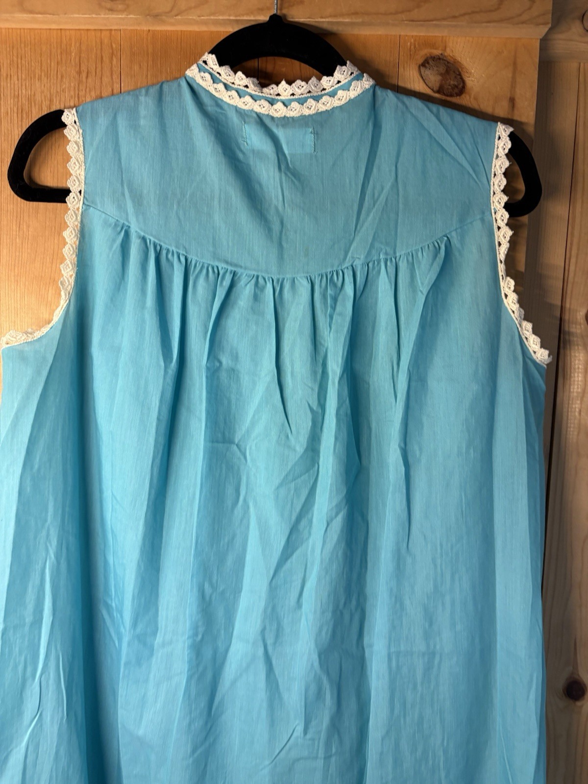 VTG 1950/60s Delores Barbizon Blue Soft Nightgown NWOT Sz 11 M/L 40”/46”