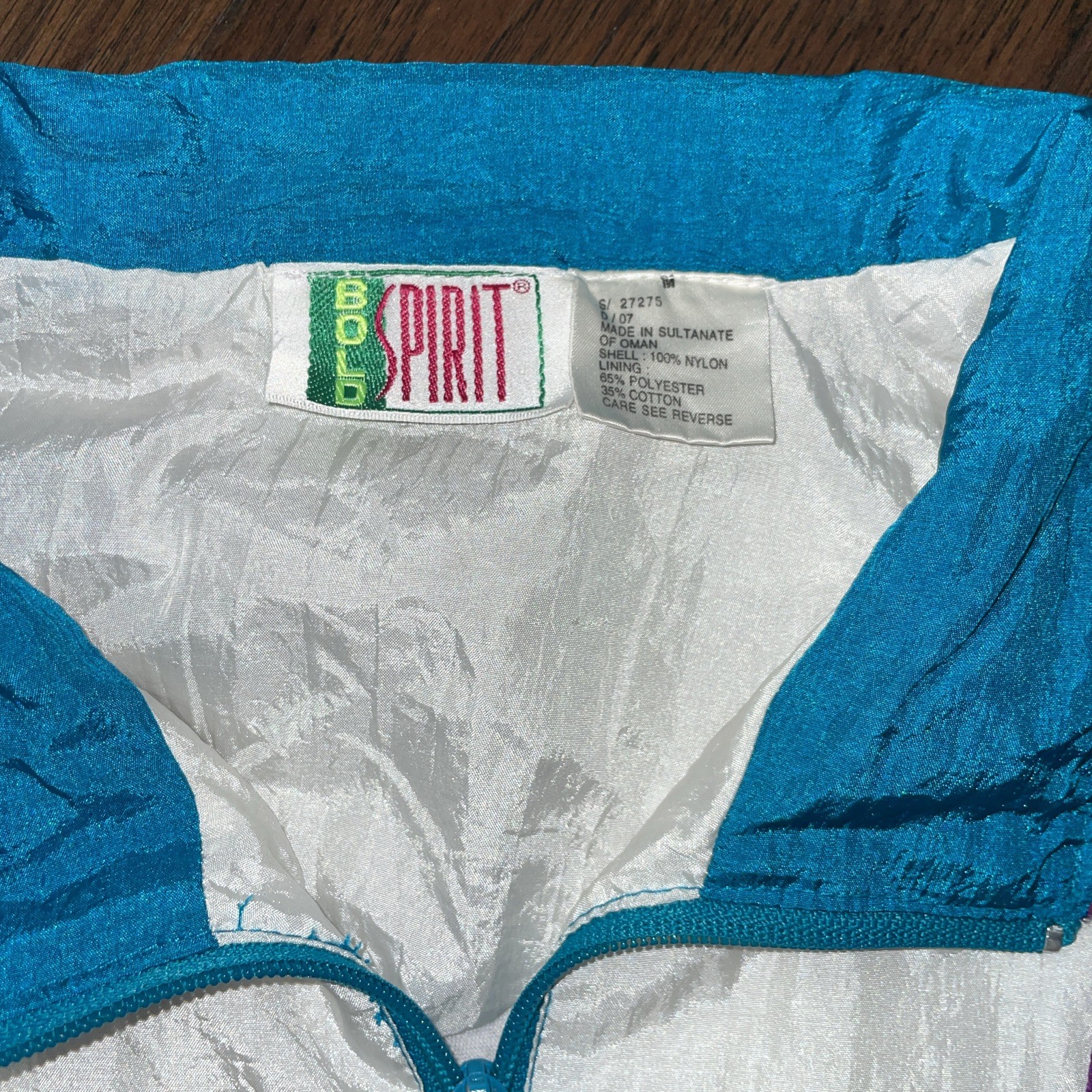 Vintage Bold Spirit Track Warmup Windbreak Jacket Womens Size M